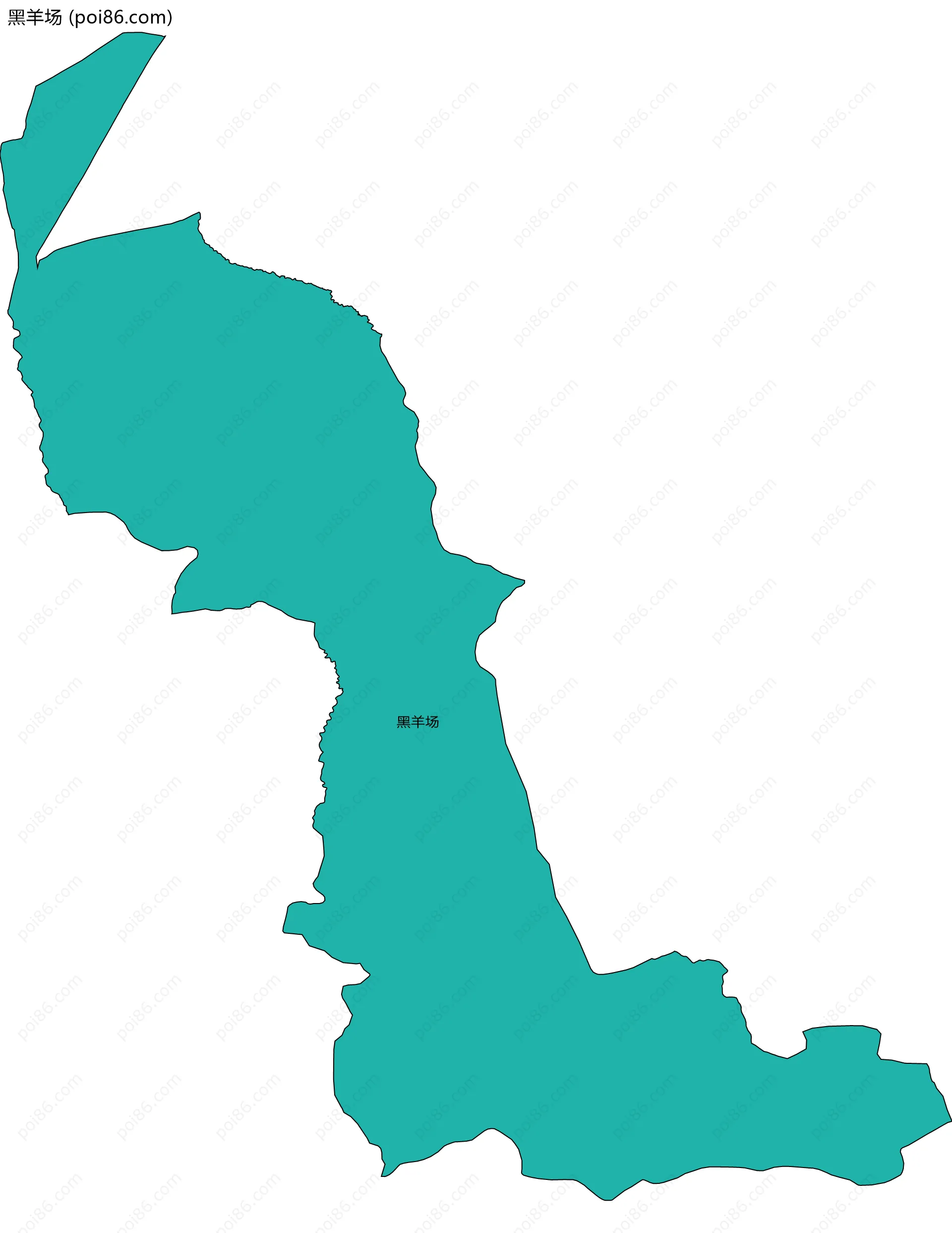 黑羊场边界地图