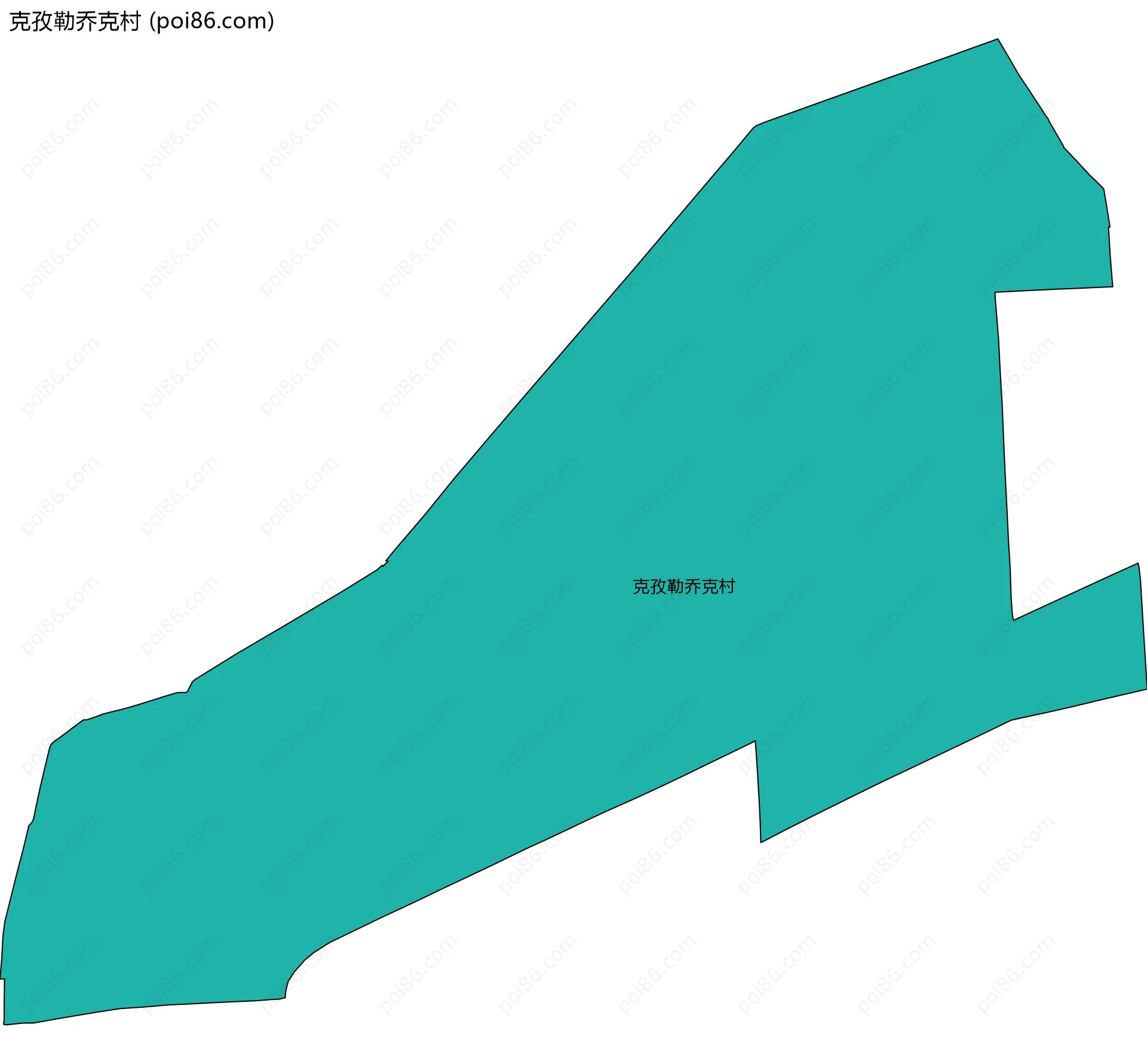 克孜勒乔克村边界地图