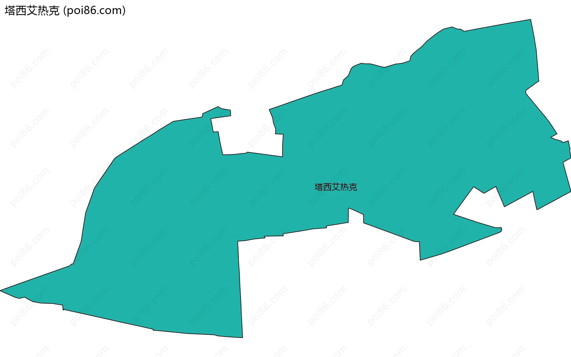 塔西艾热克边界地图