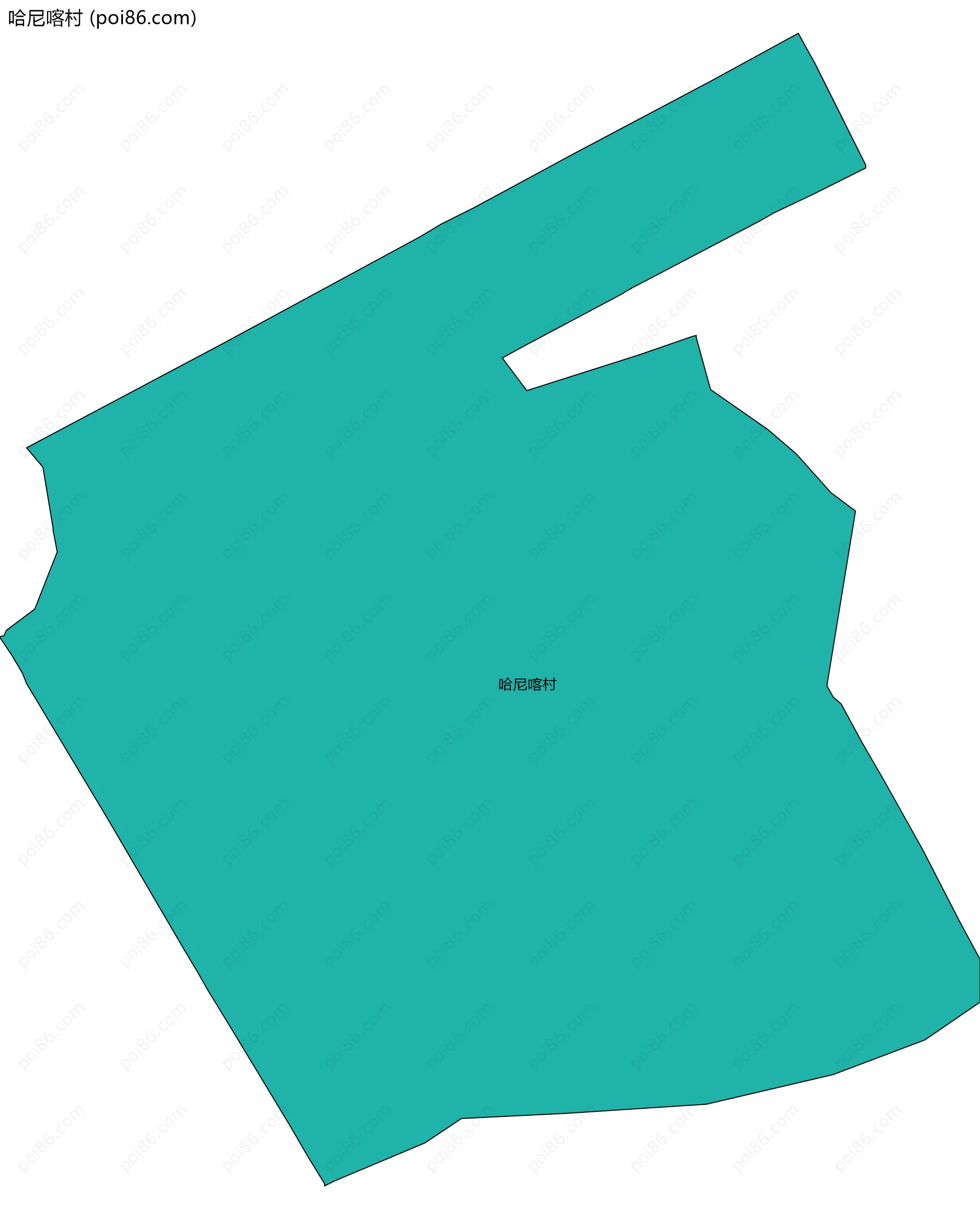 哈尼喀村边界地图