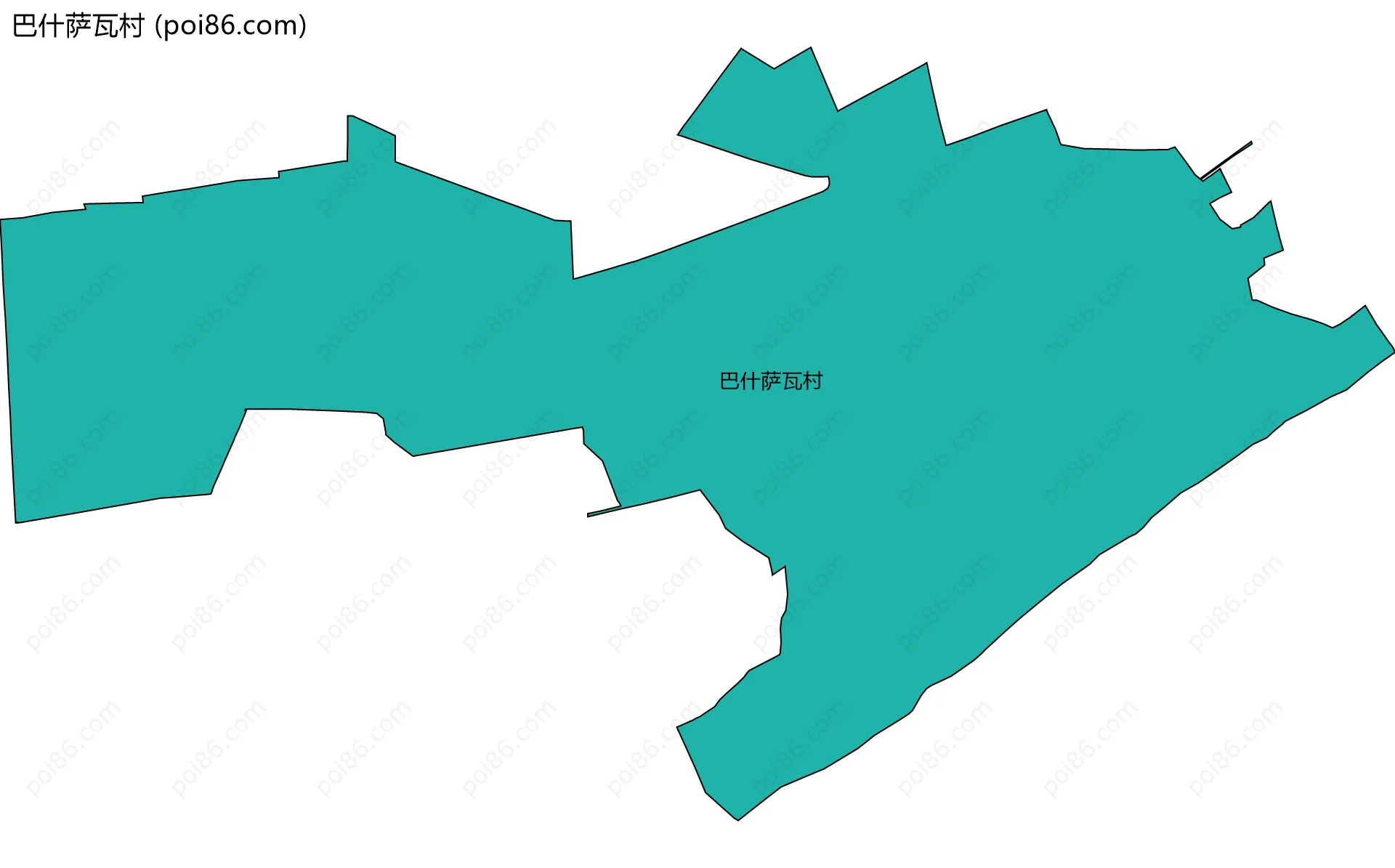 巴什萨瓦村边界地图