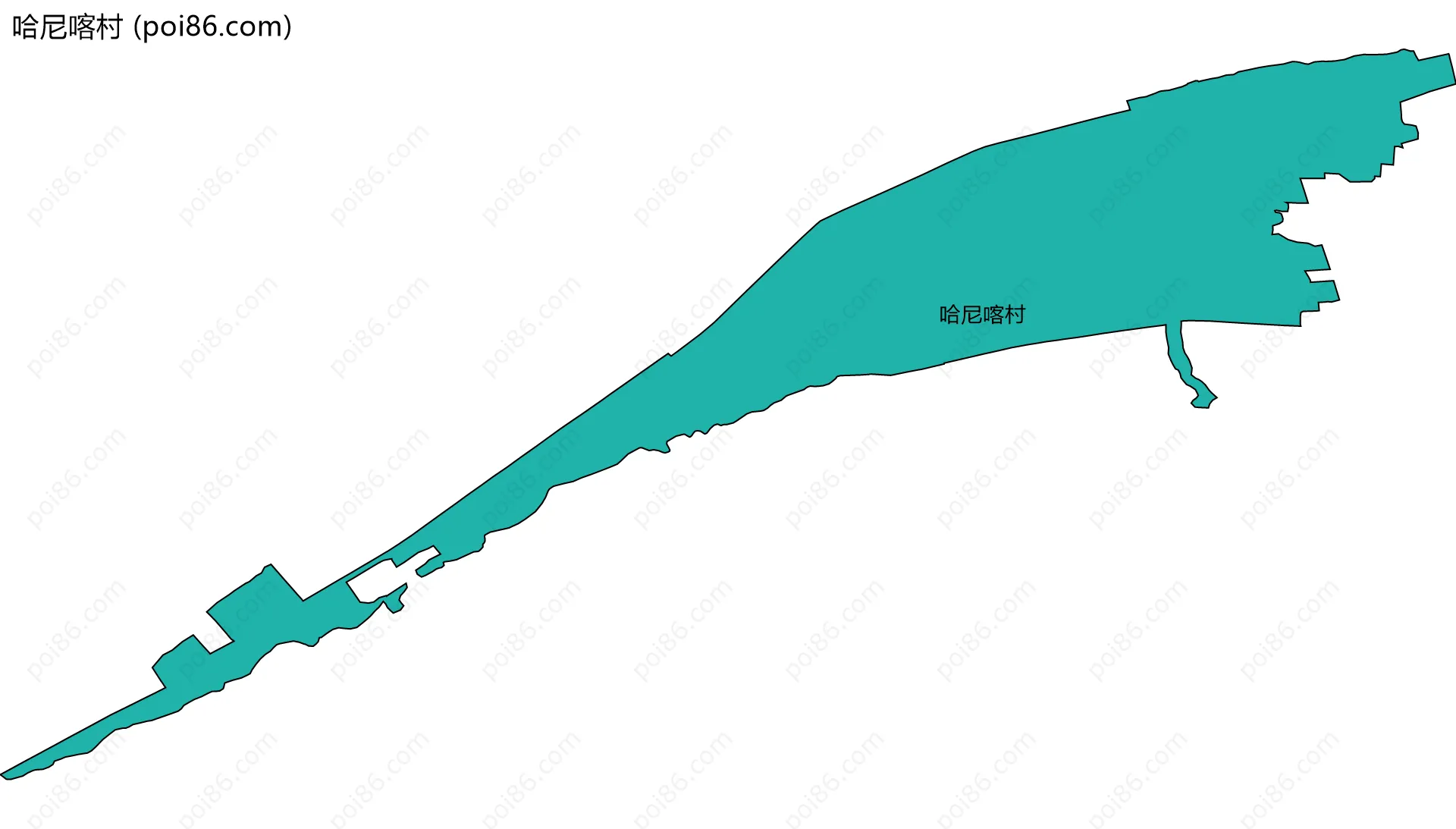 哈尼喀村边界地图