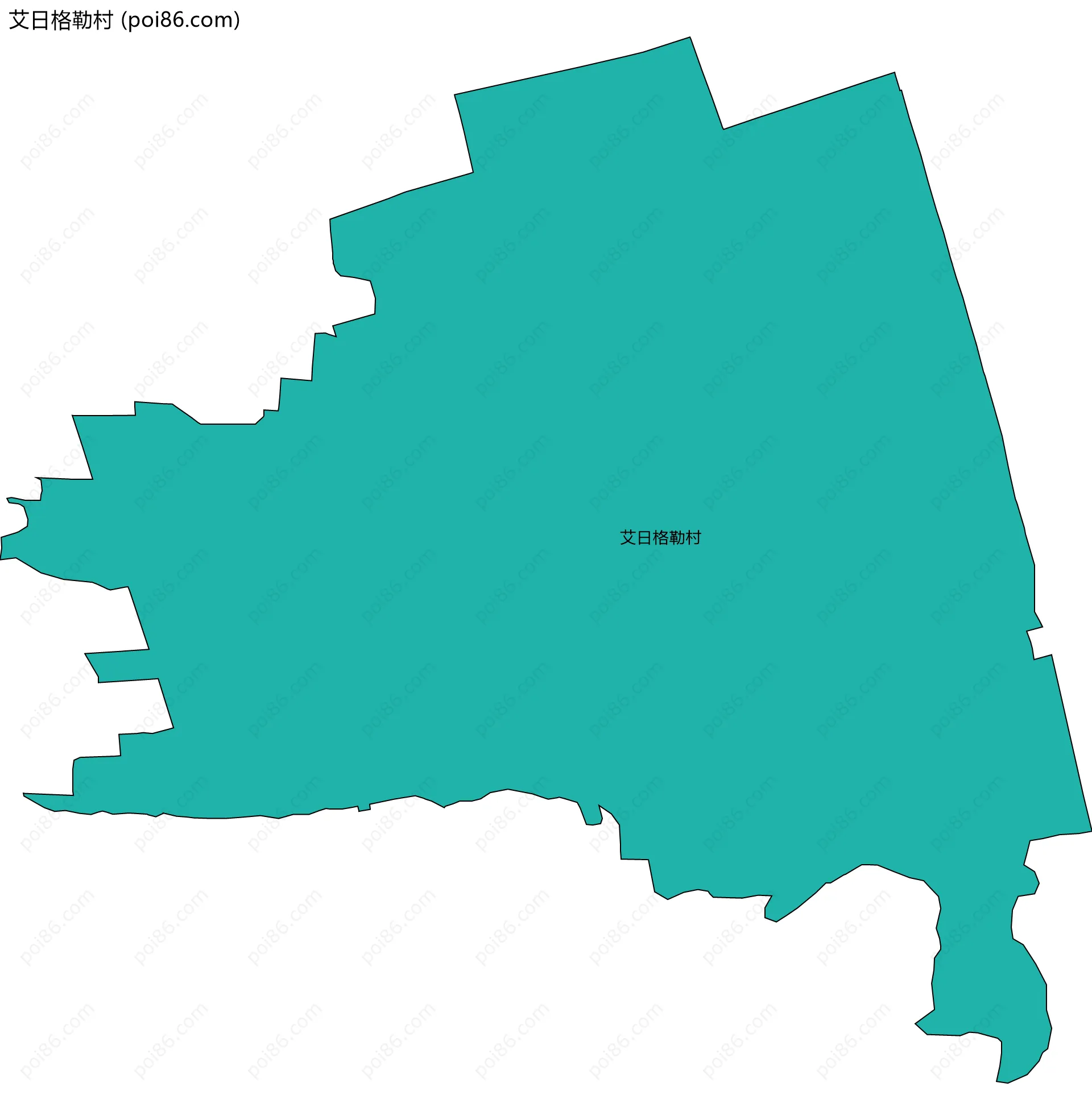 艾日格勒村边界地图