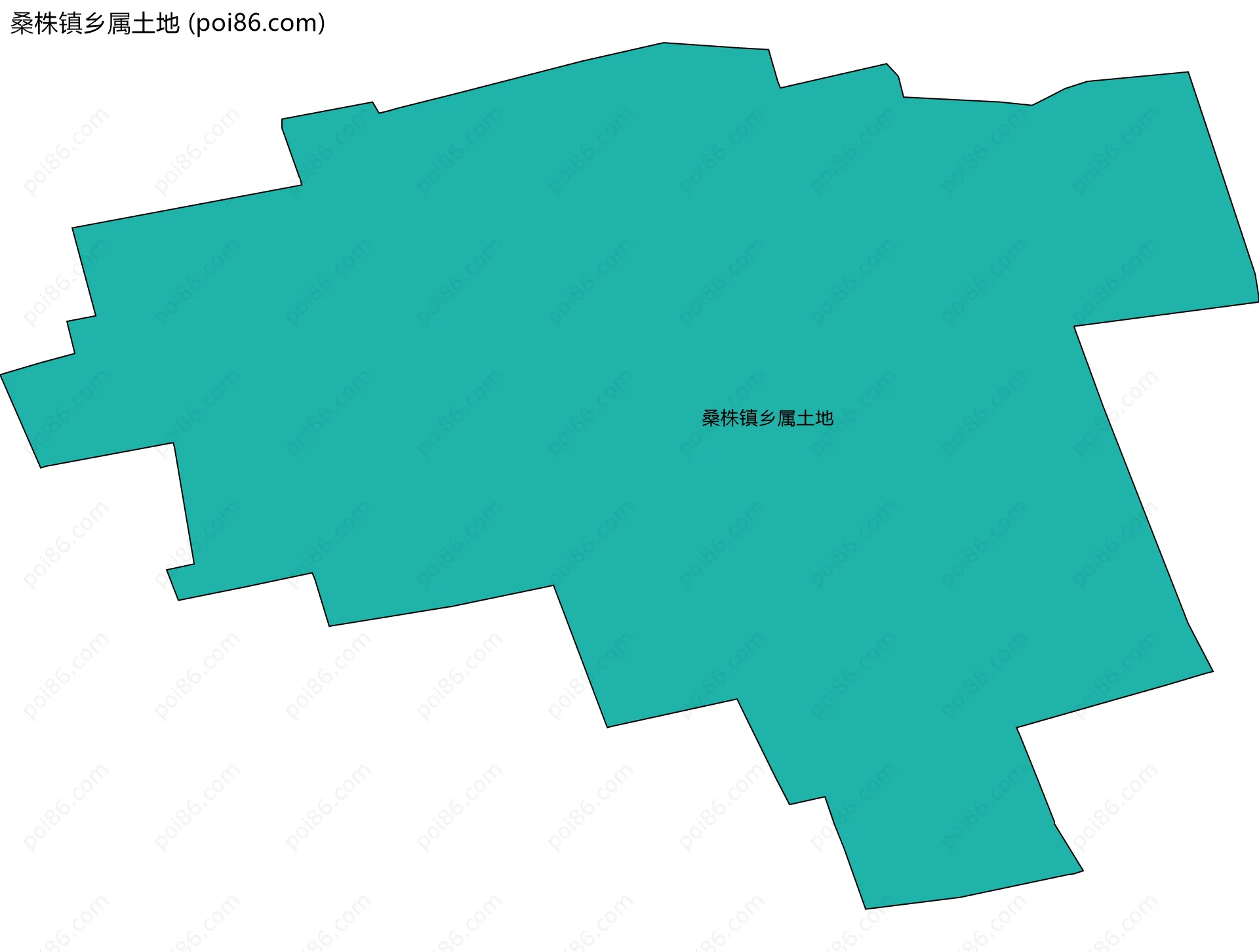 桑株镇乡属土地边界地图