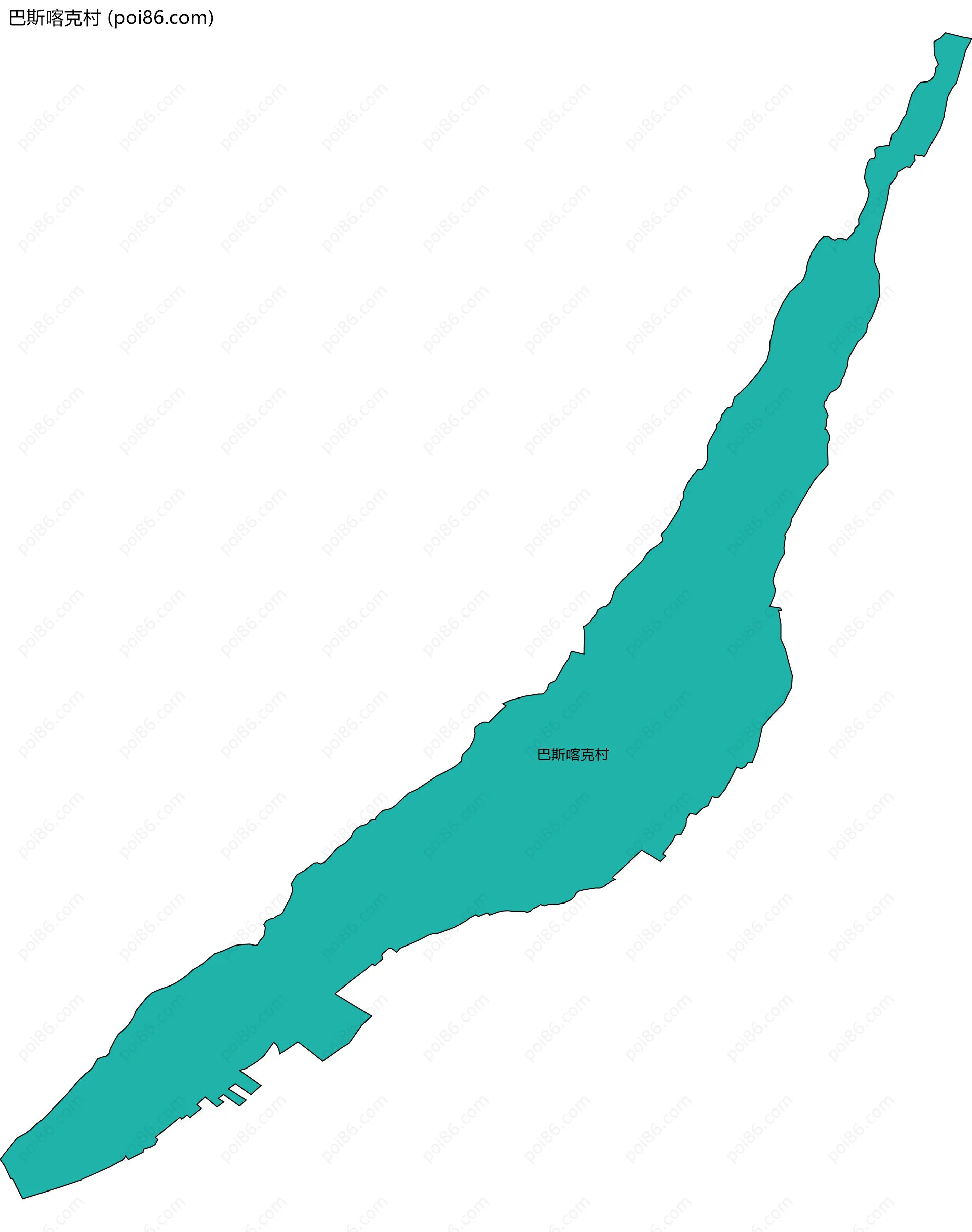 巴斯喀克村边界地图