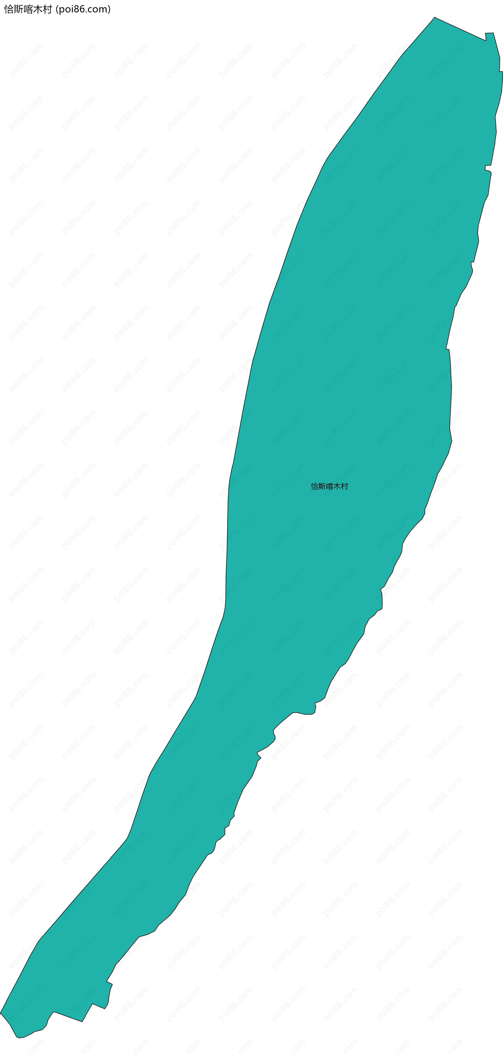 恰斯喀木村边界地图