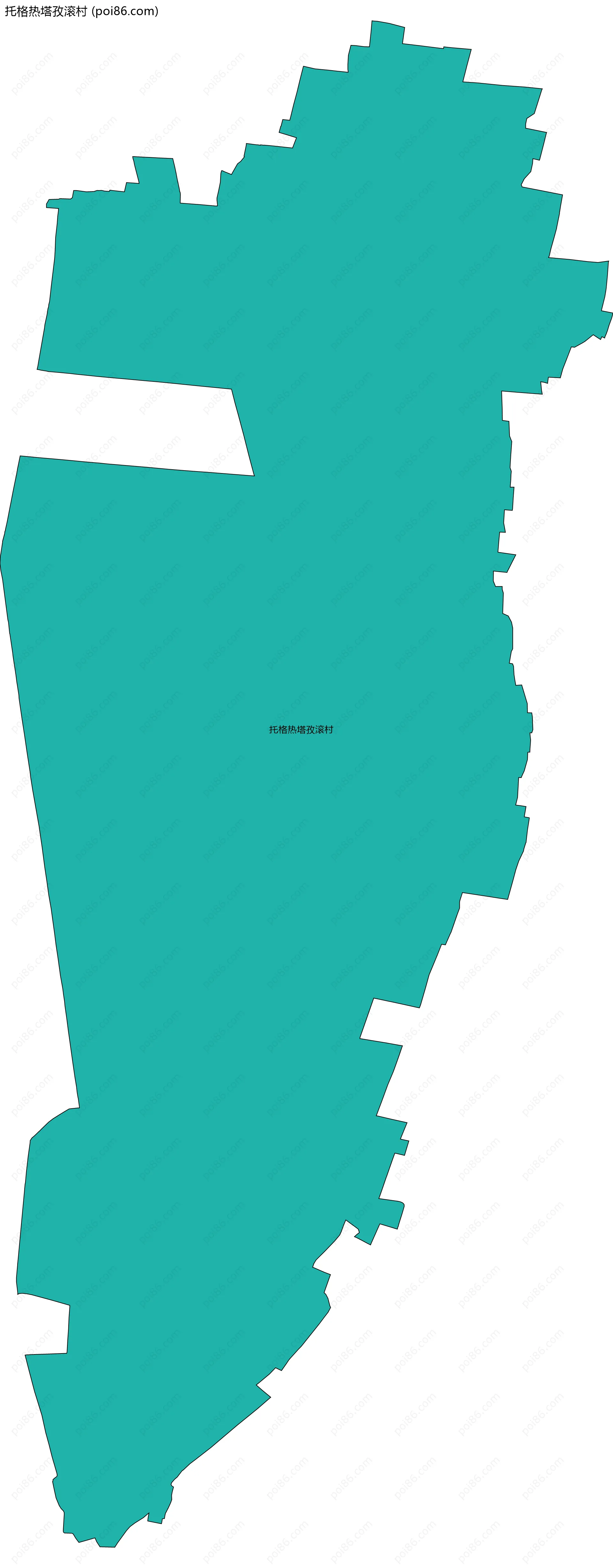 托格热塔孜滚村边界地图