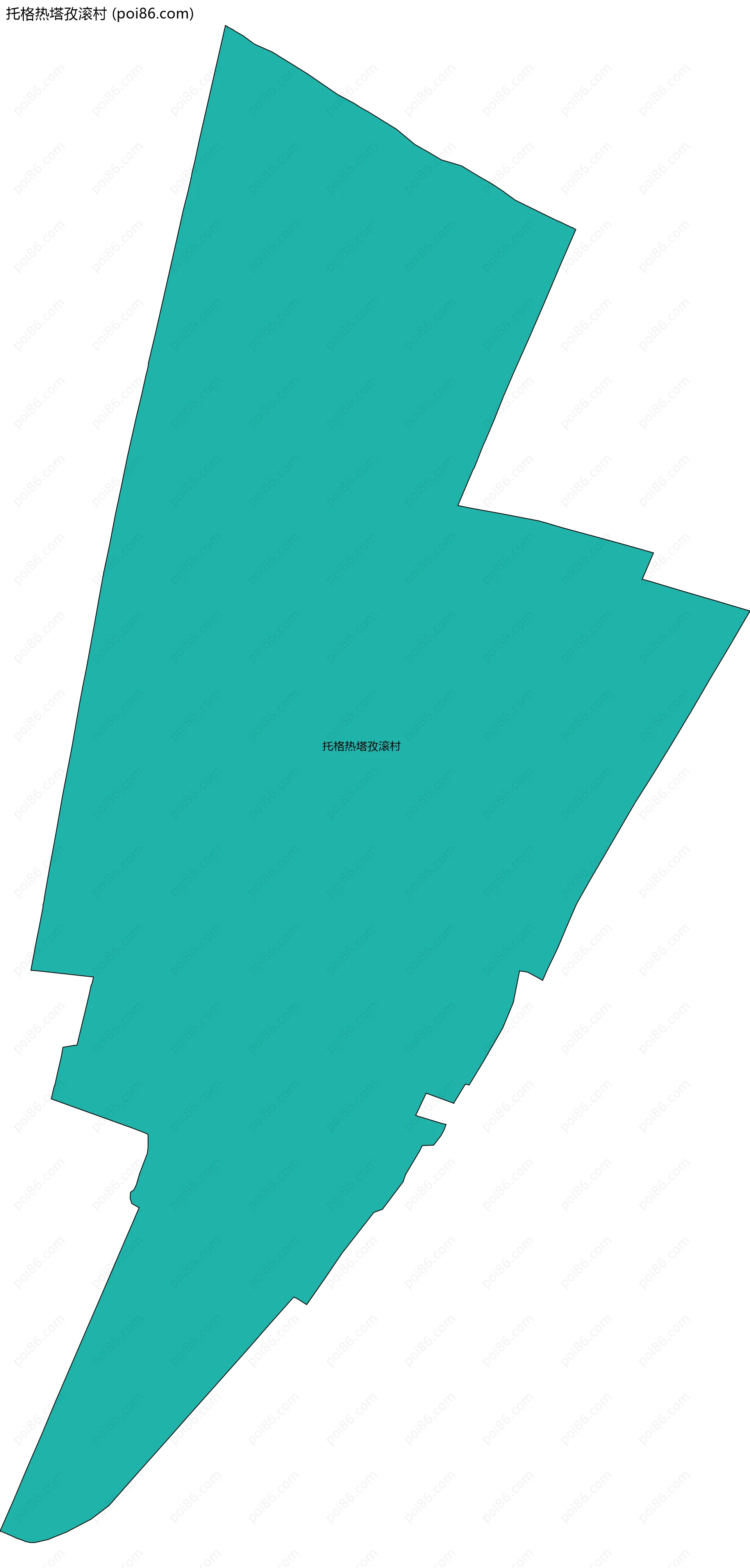托格热塔孜滚村边界地图