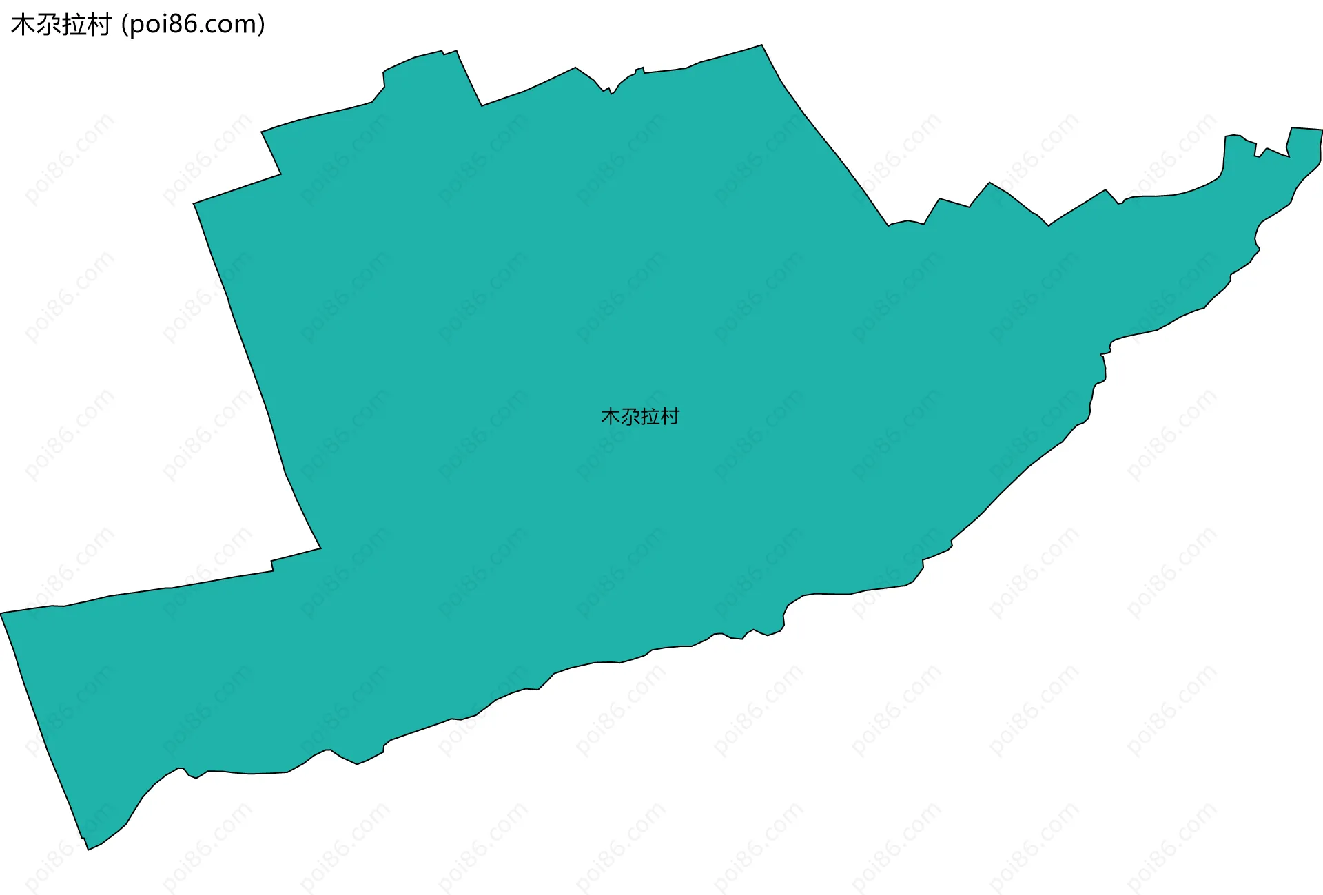 木尕拉村边界地图