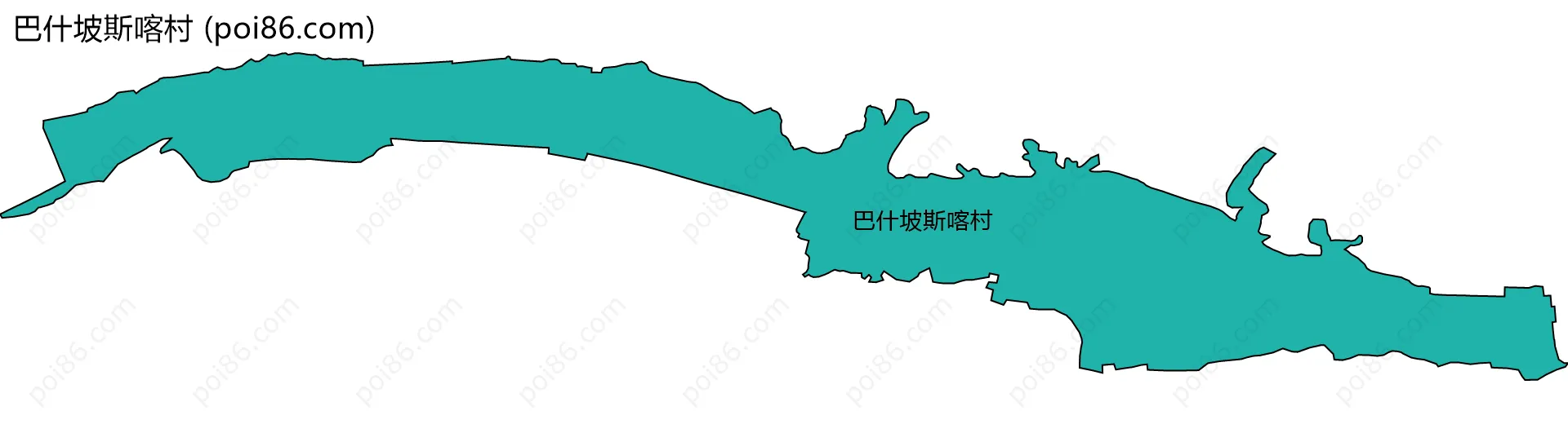 巴什坡斯喀村边界地图