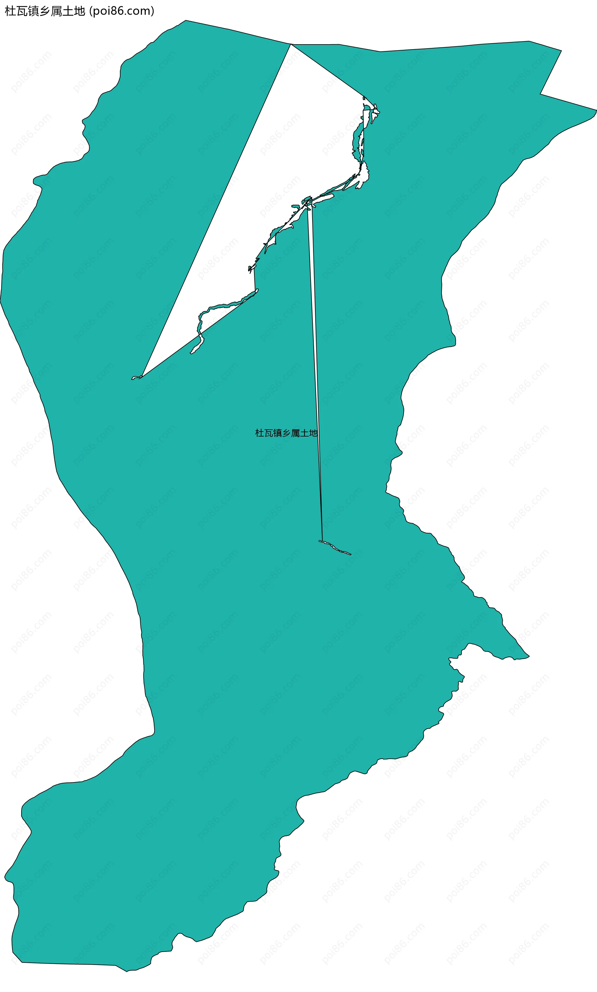 杜瓦镇乡属土地边界地图