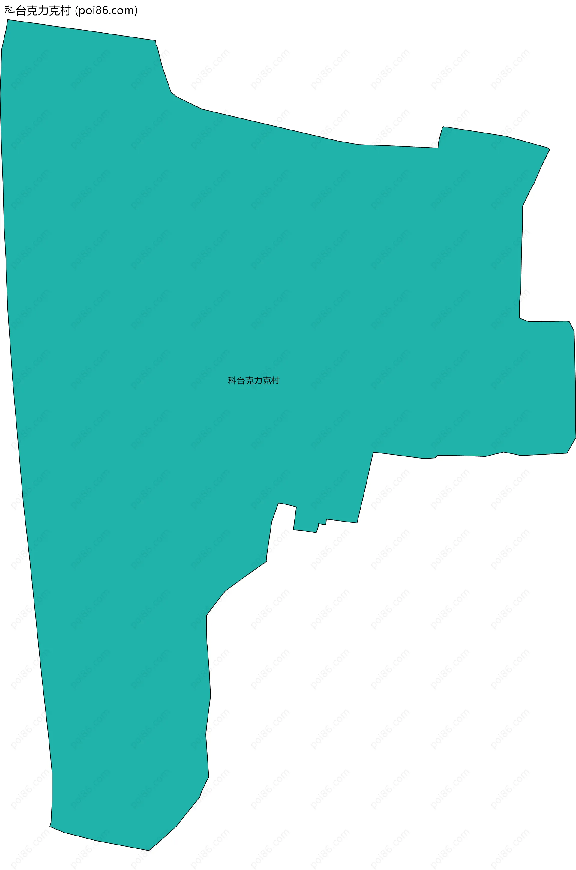 科台克力克村边界地图