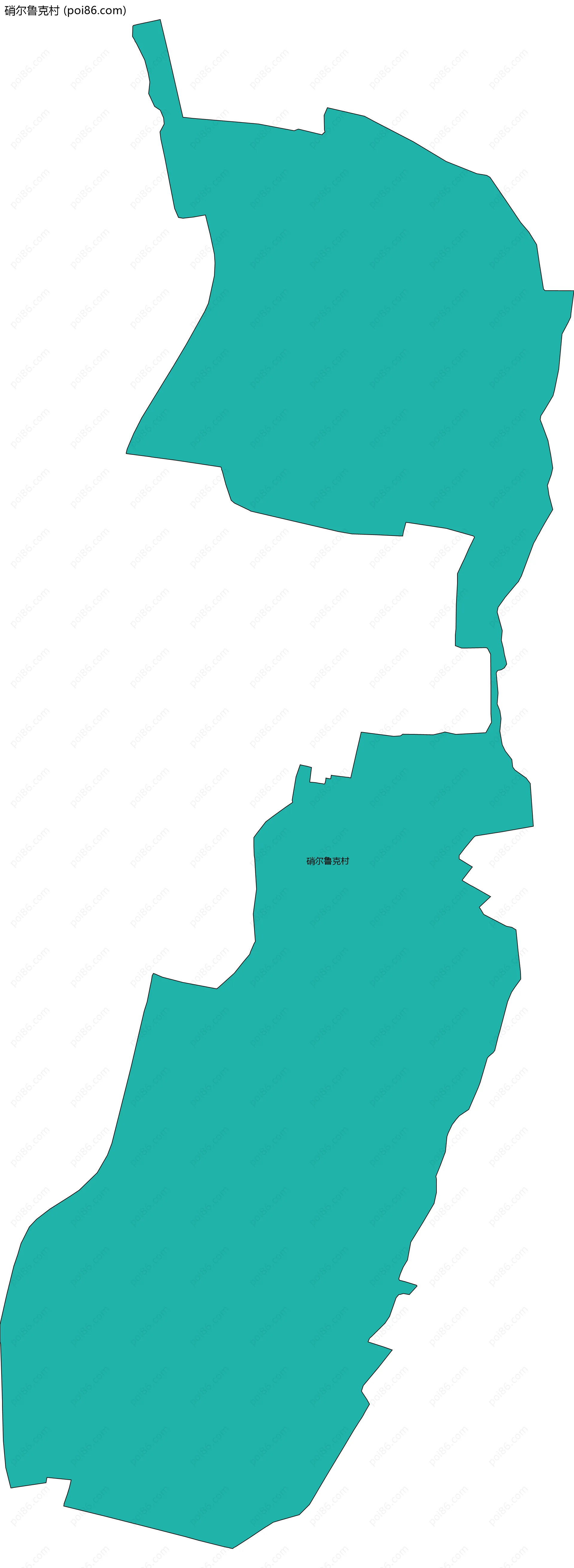 硝尔鲁克村边界地图