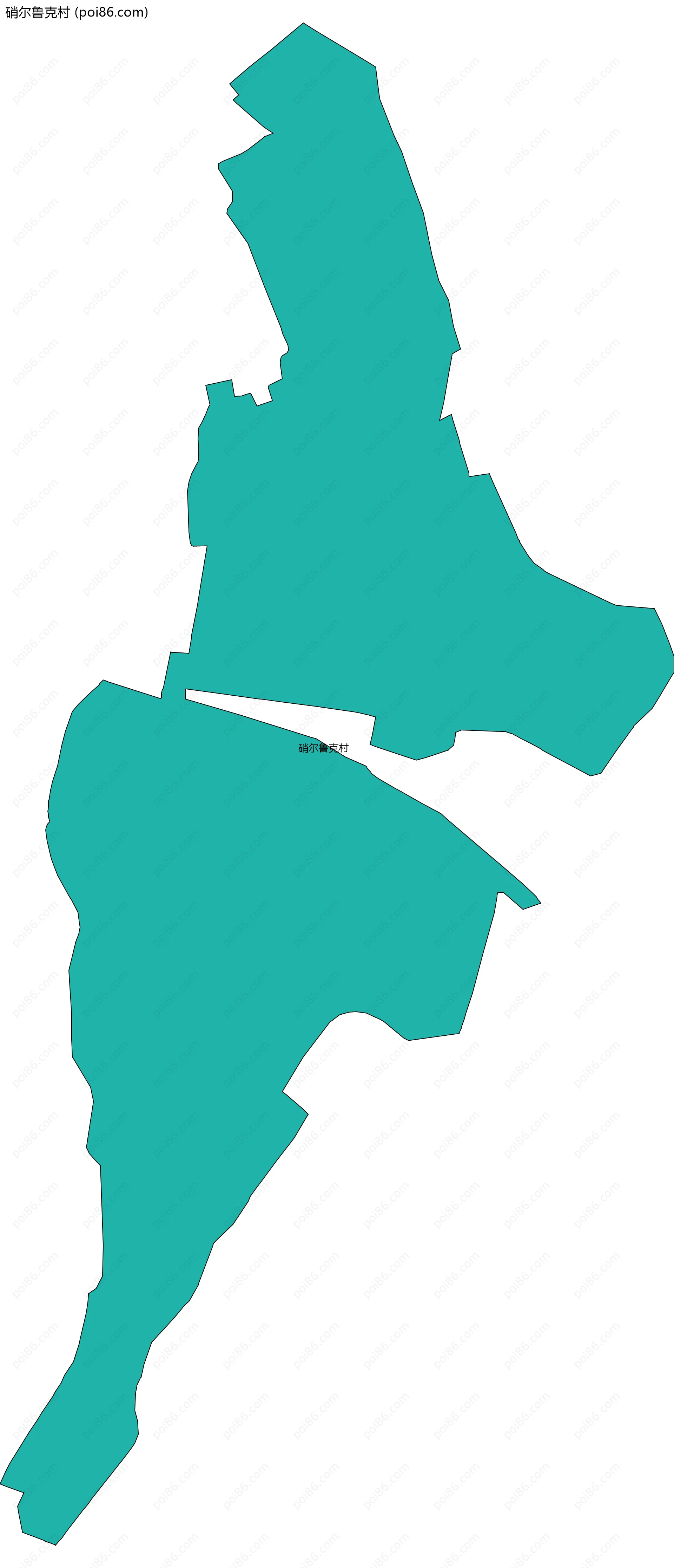 硝尔鲁克村边界地图