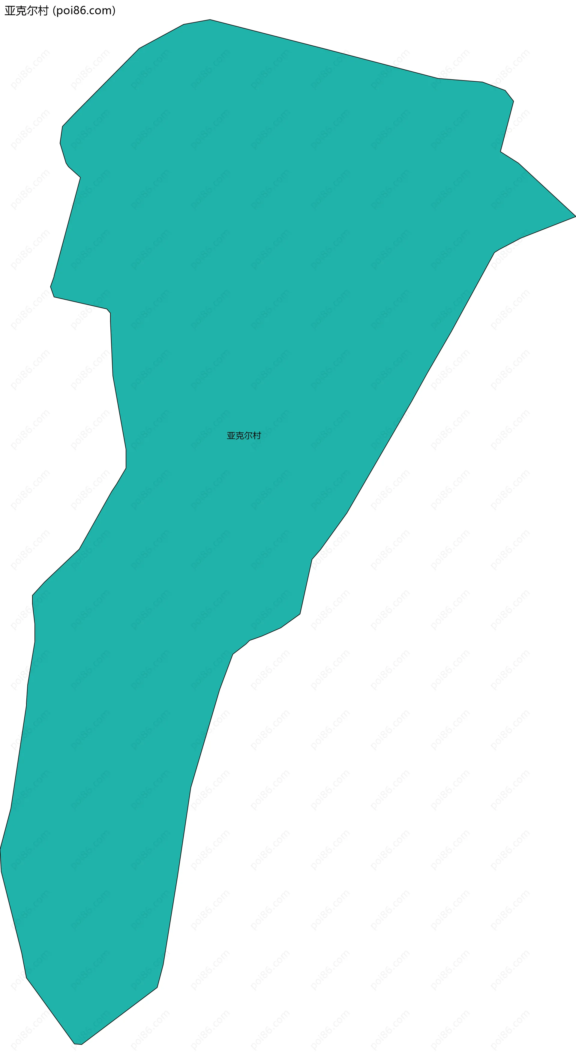 亚克尔村边界地图