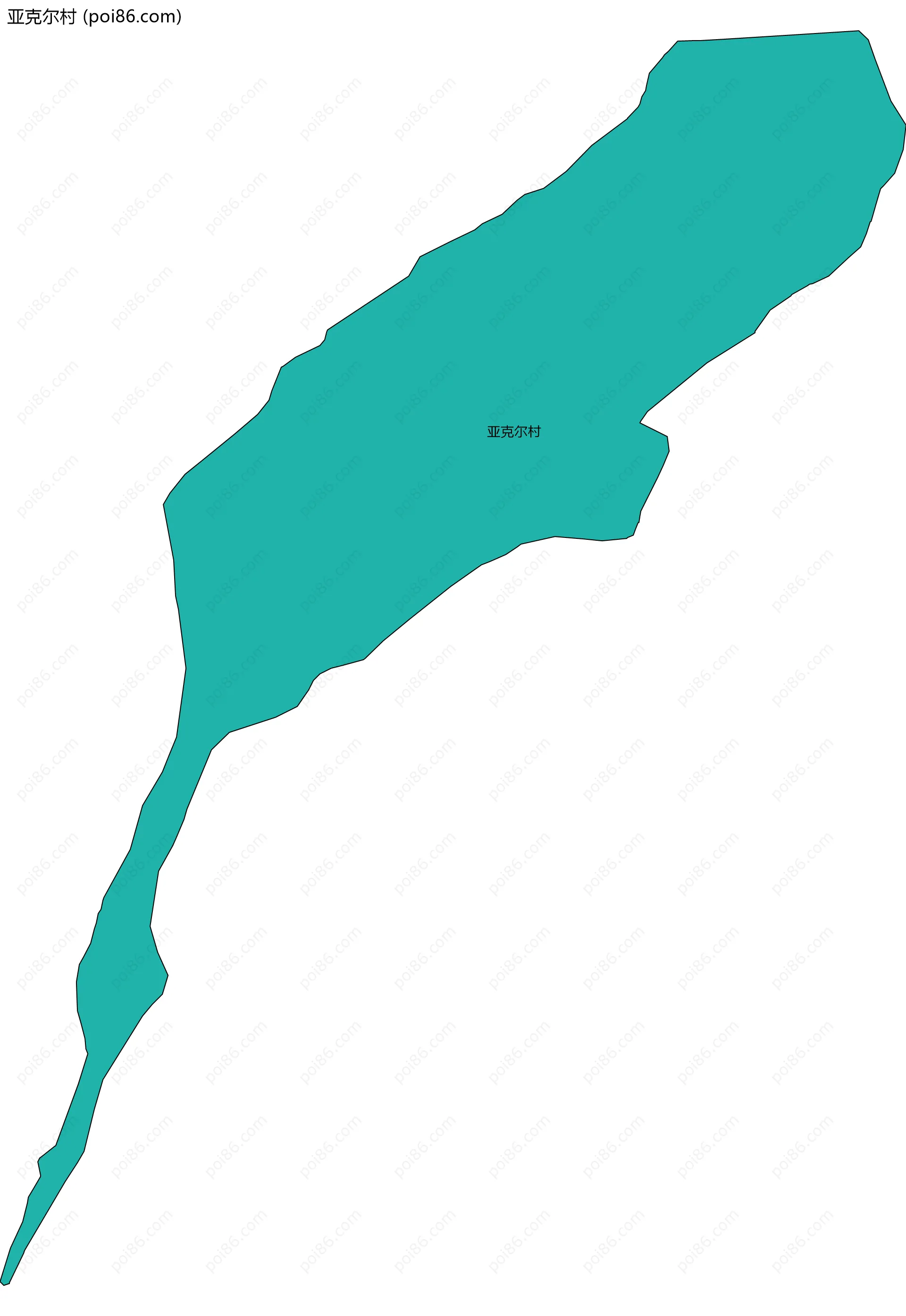 亚克尔村边界地图