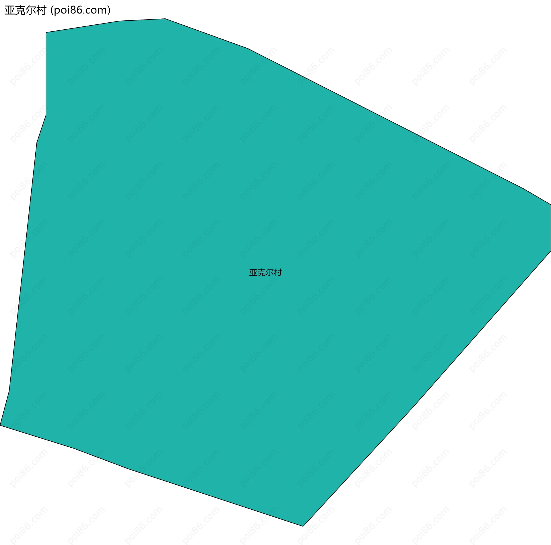 亚克尔村边界地图