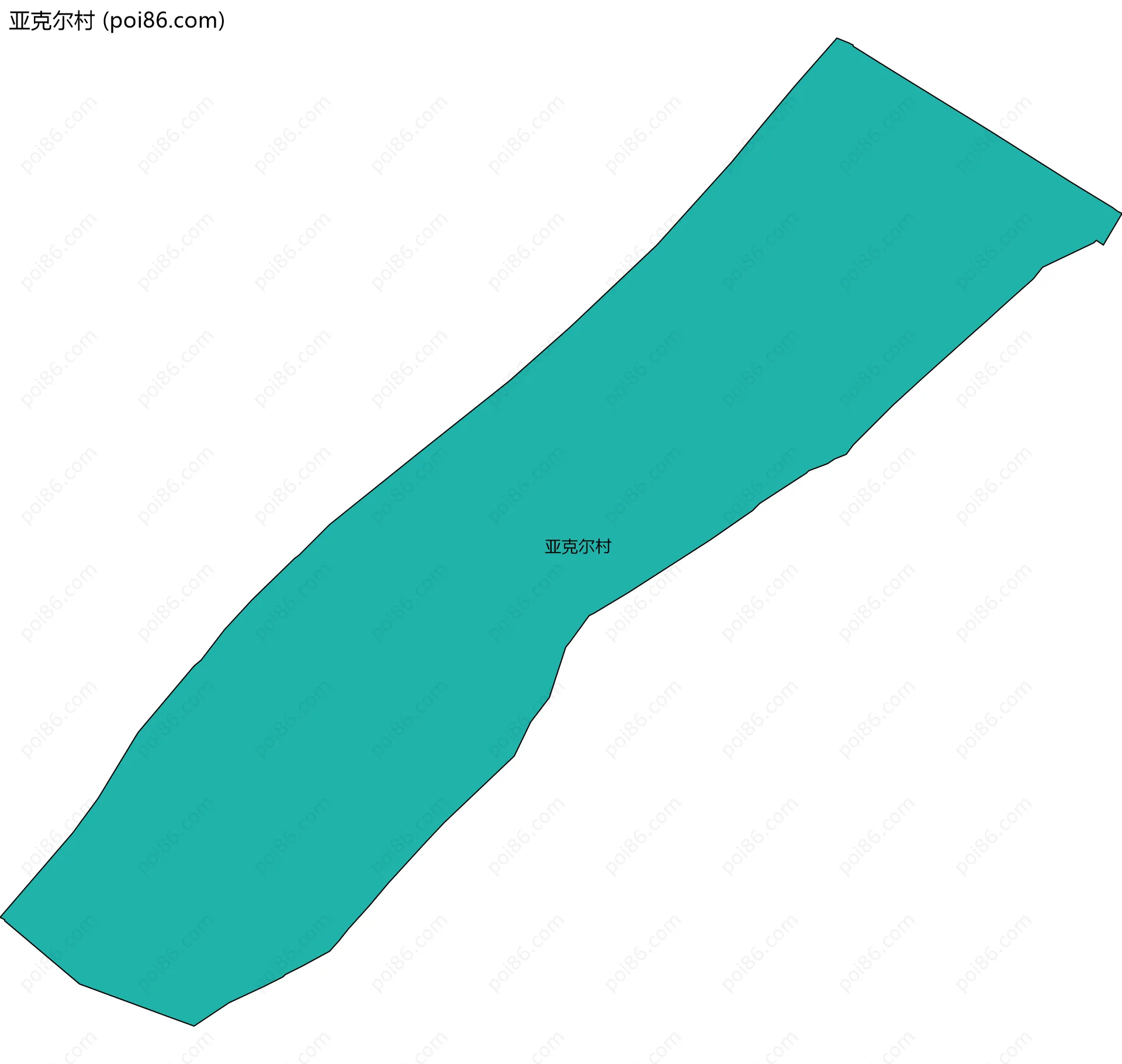 亚克尔村边界地图