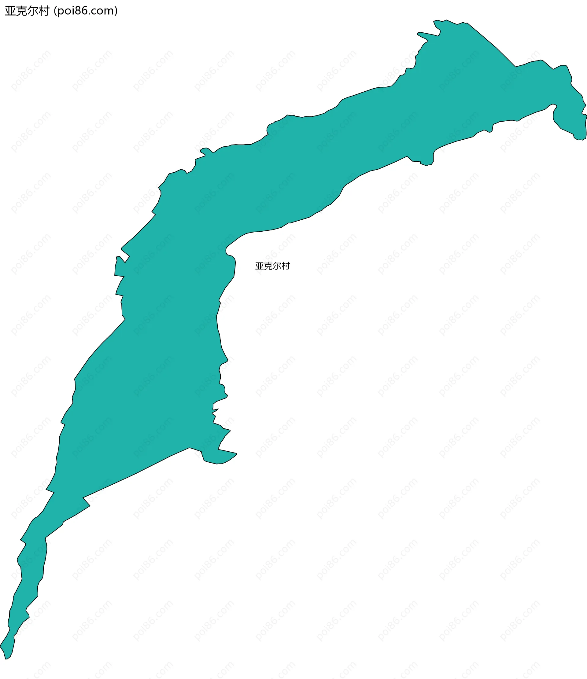 亚克尔村边界地图