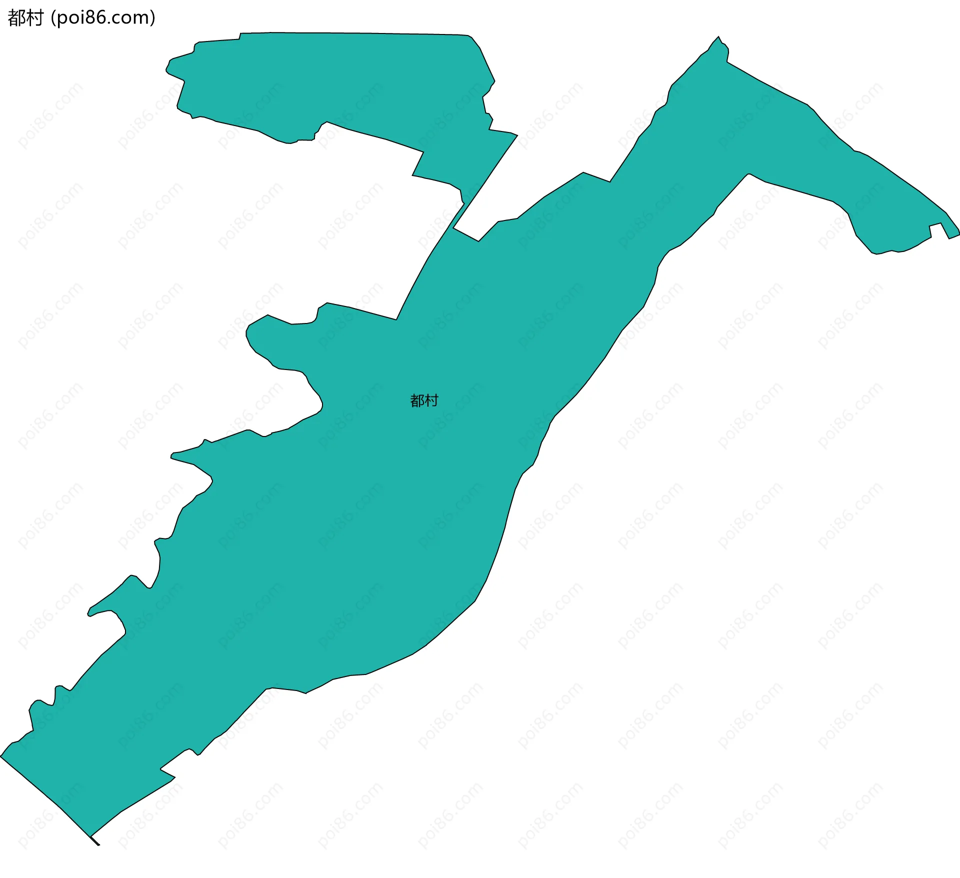 都村边界地图