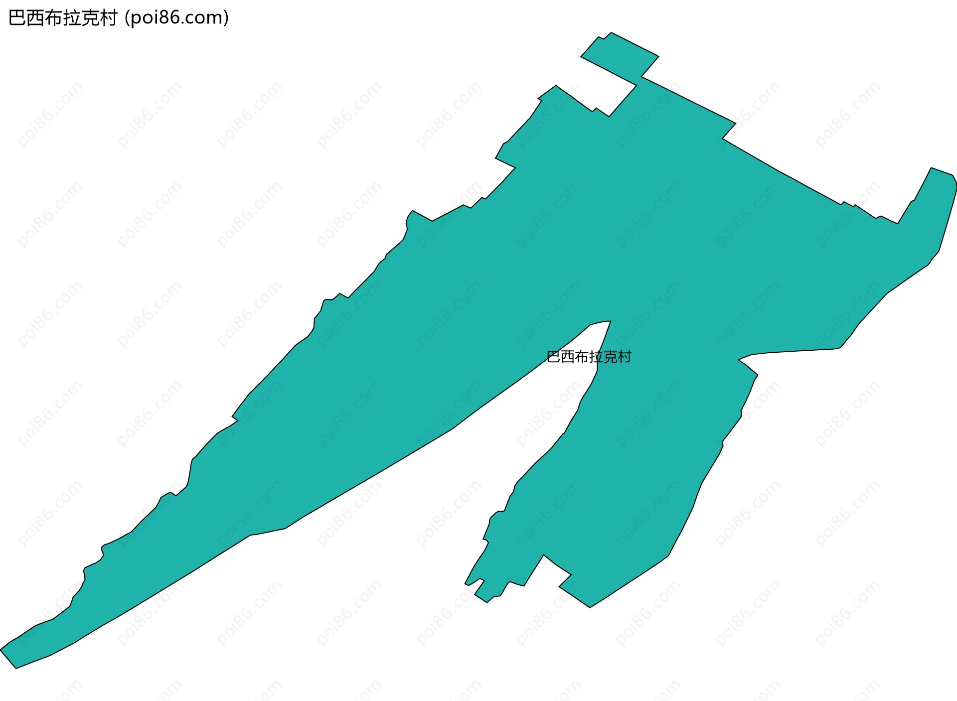 巴西布拉克村边界地图