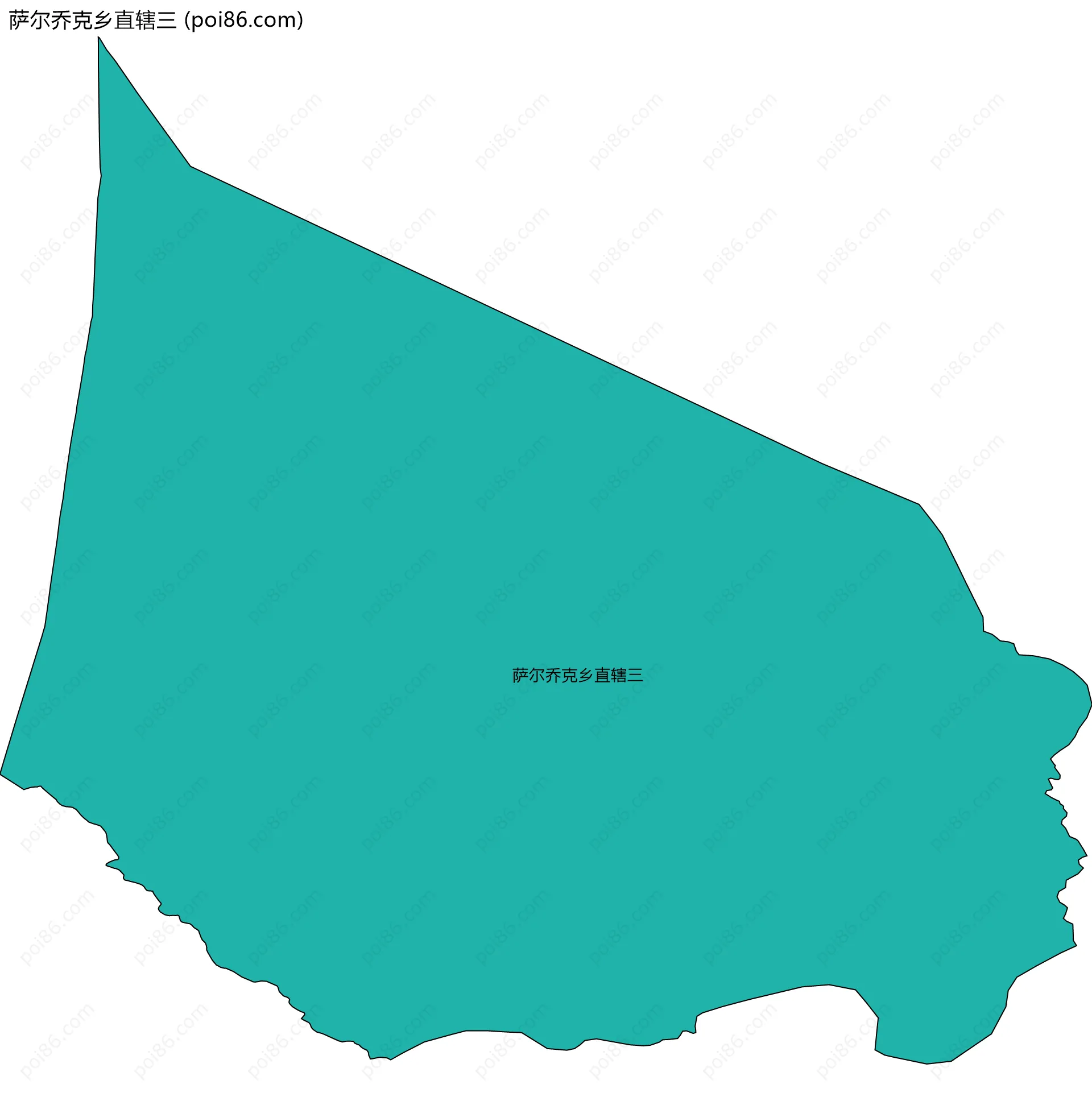 萨尔乔克乡直辖三边界地图