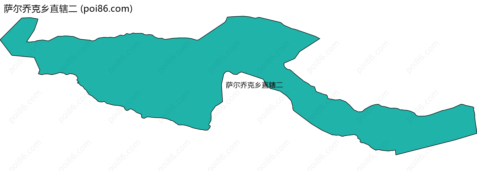 萨尔乔克乡直辖二边界地图