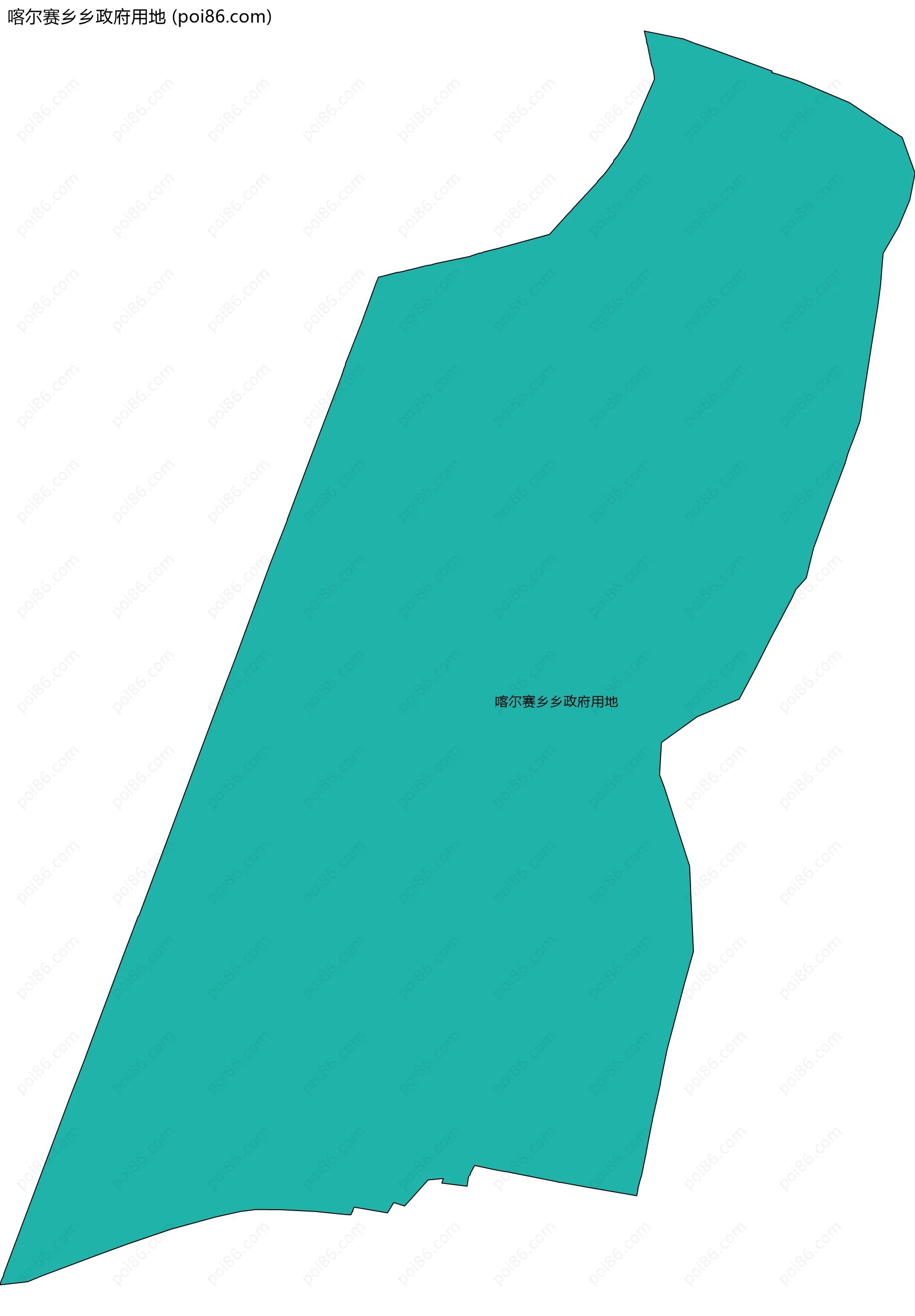 喀尔赛乡乡政府用地边界地图