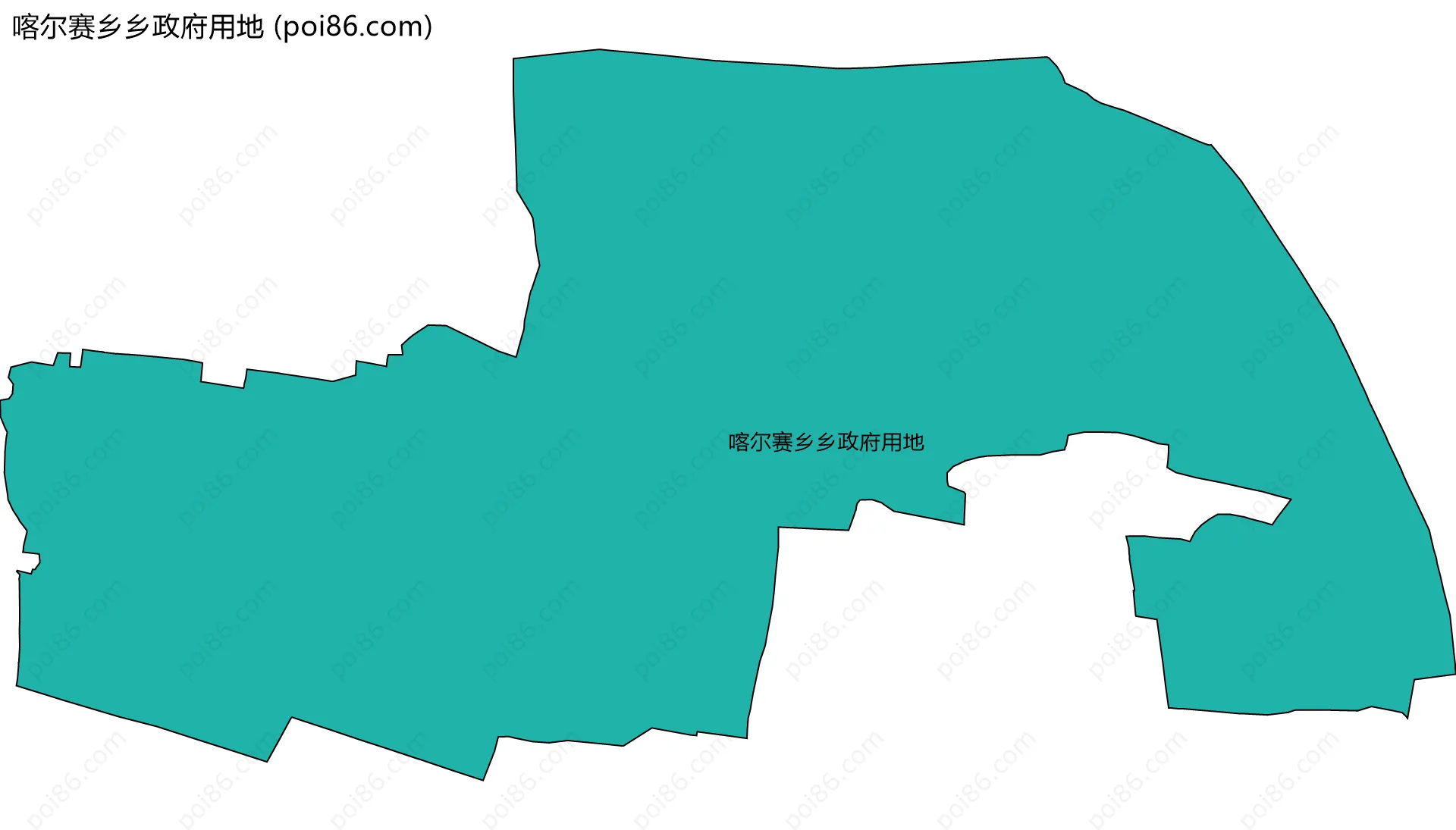 喀尔赛乡乡政府用地边界地图