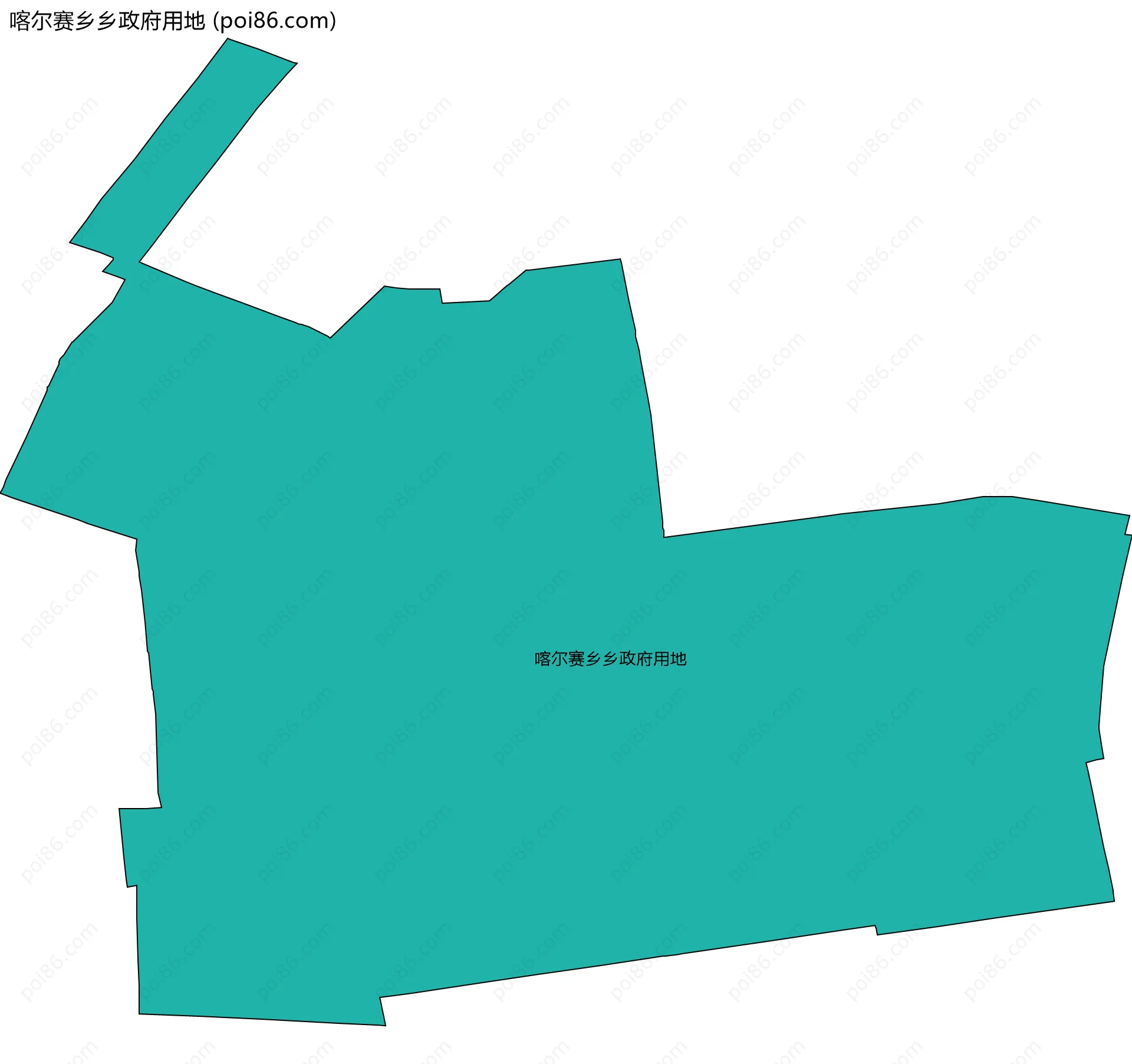 喀尔赛乡乡政府用地边界地图