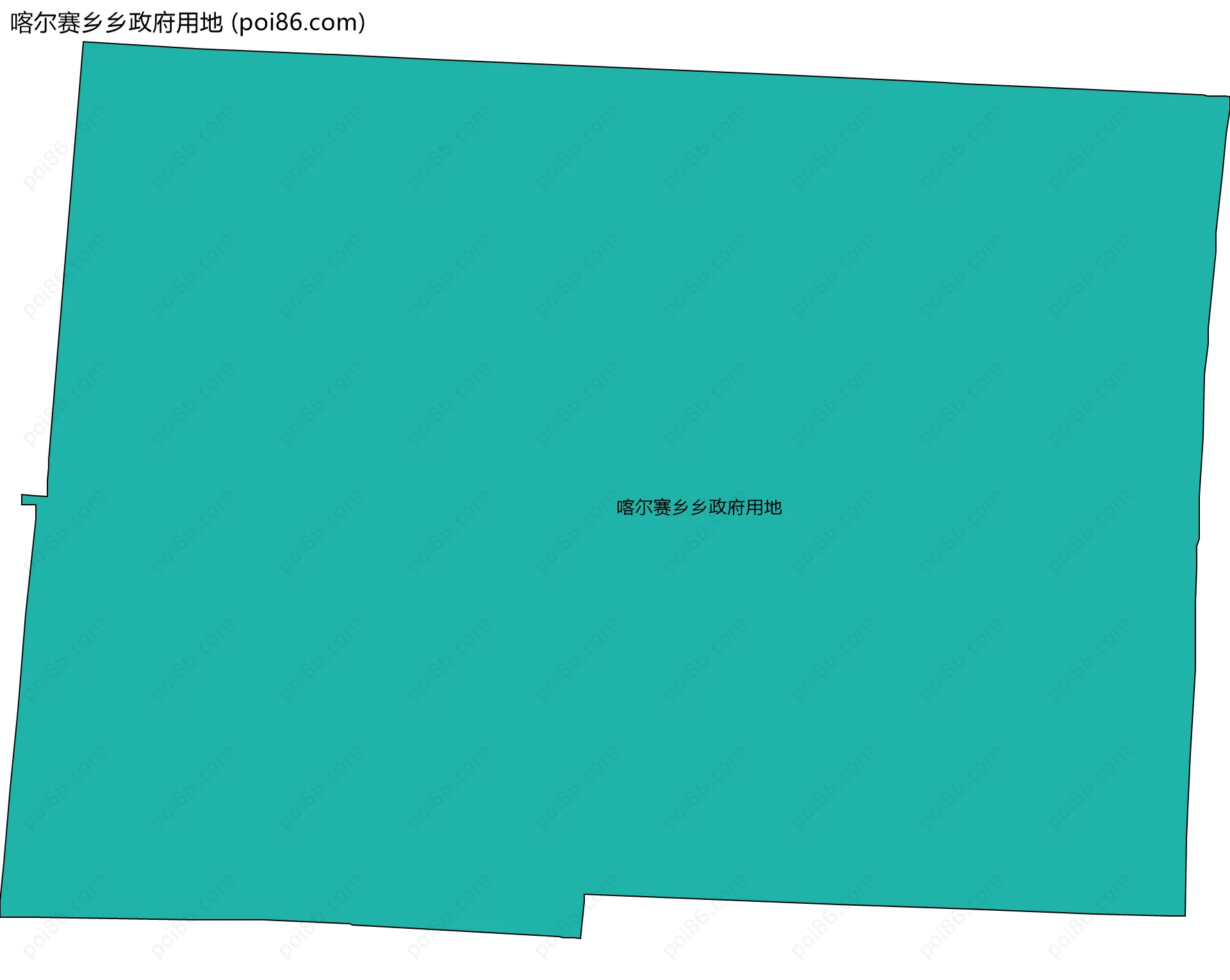 喀尔赛乡乡政府用地边界地图