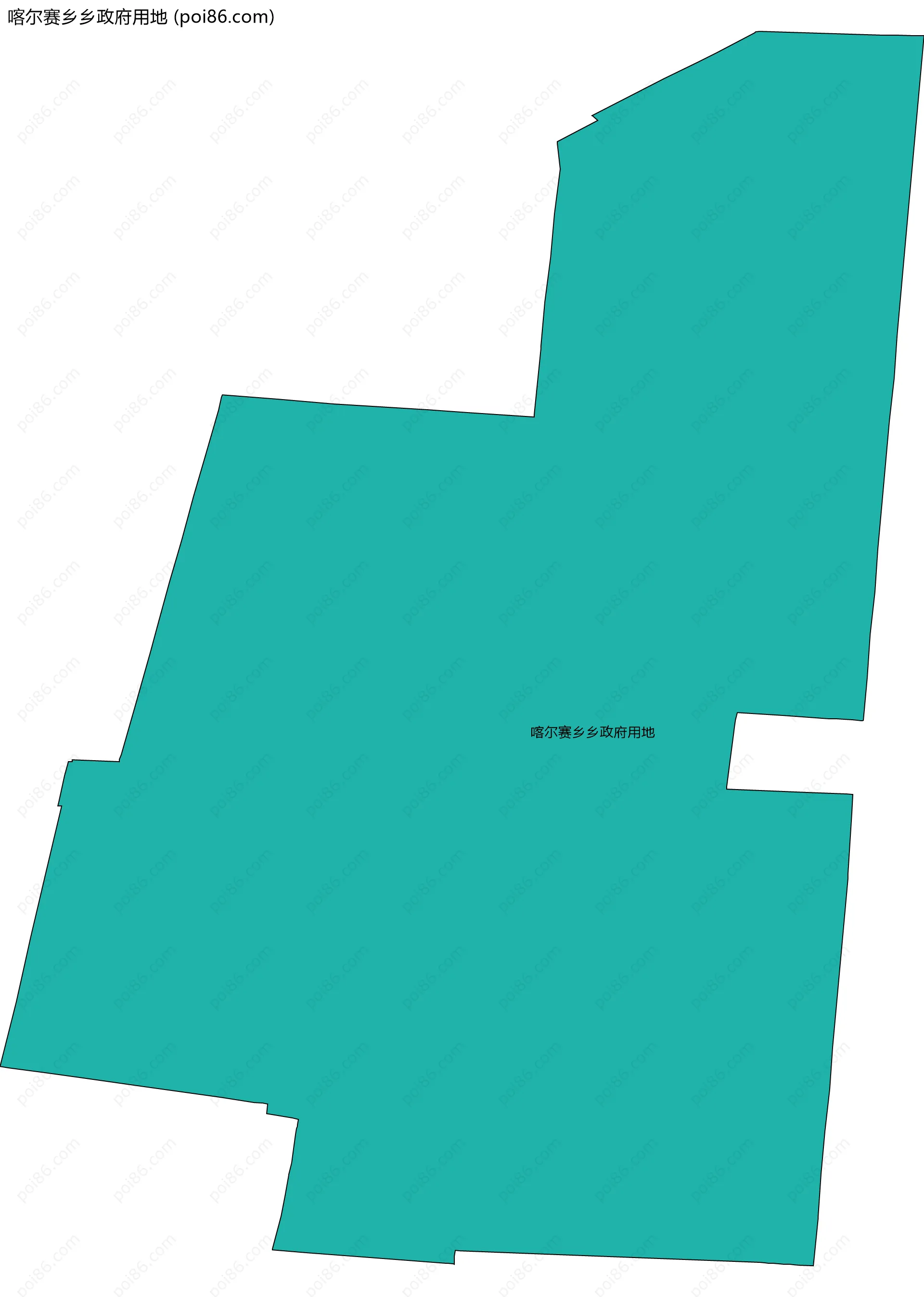 喀尔赛乡乡政府用地边界地图