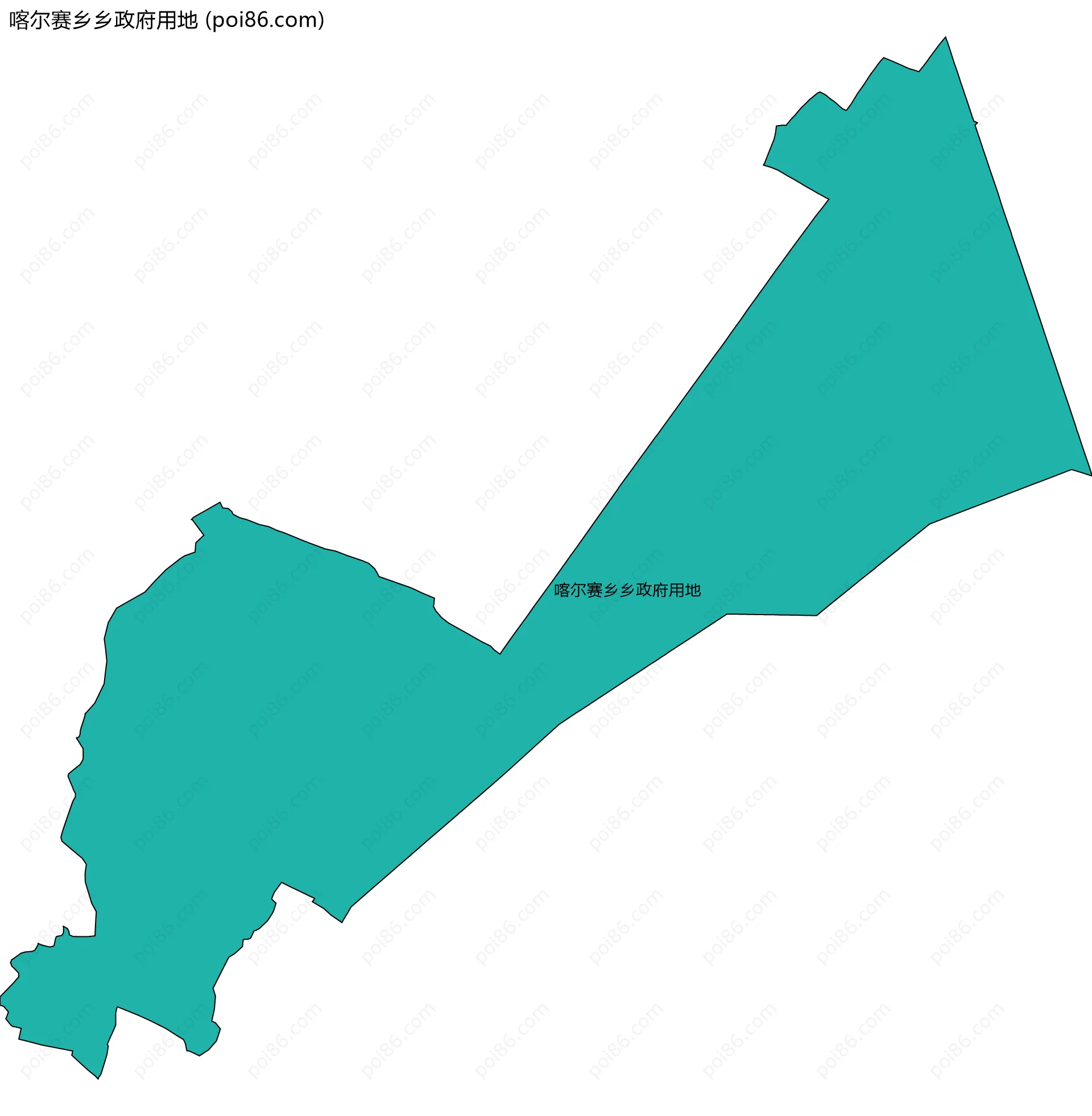 喀尔赛乡乡政府用地边界地图