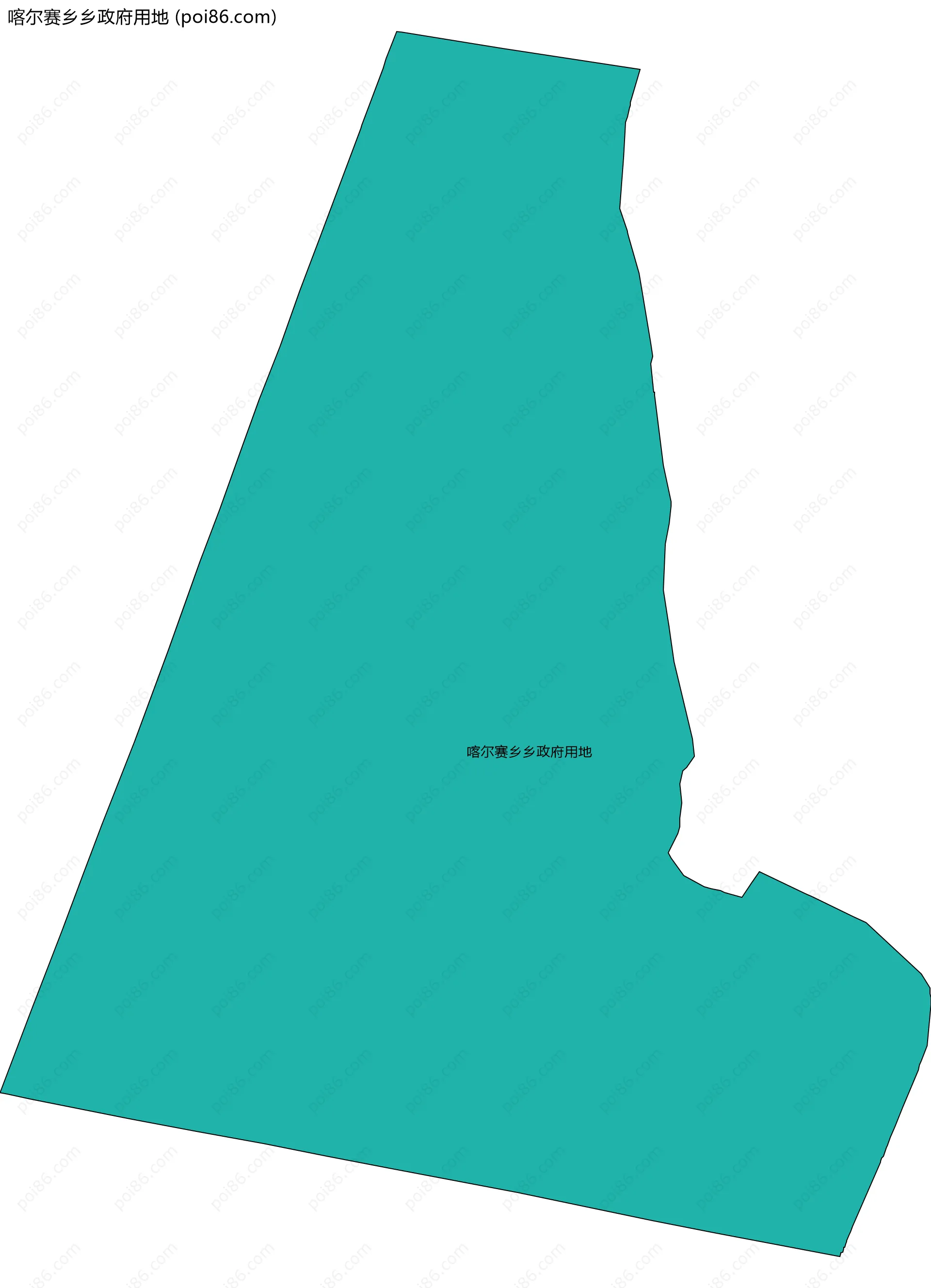 喀尔赛乡乡政府用地边界地图