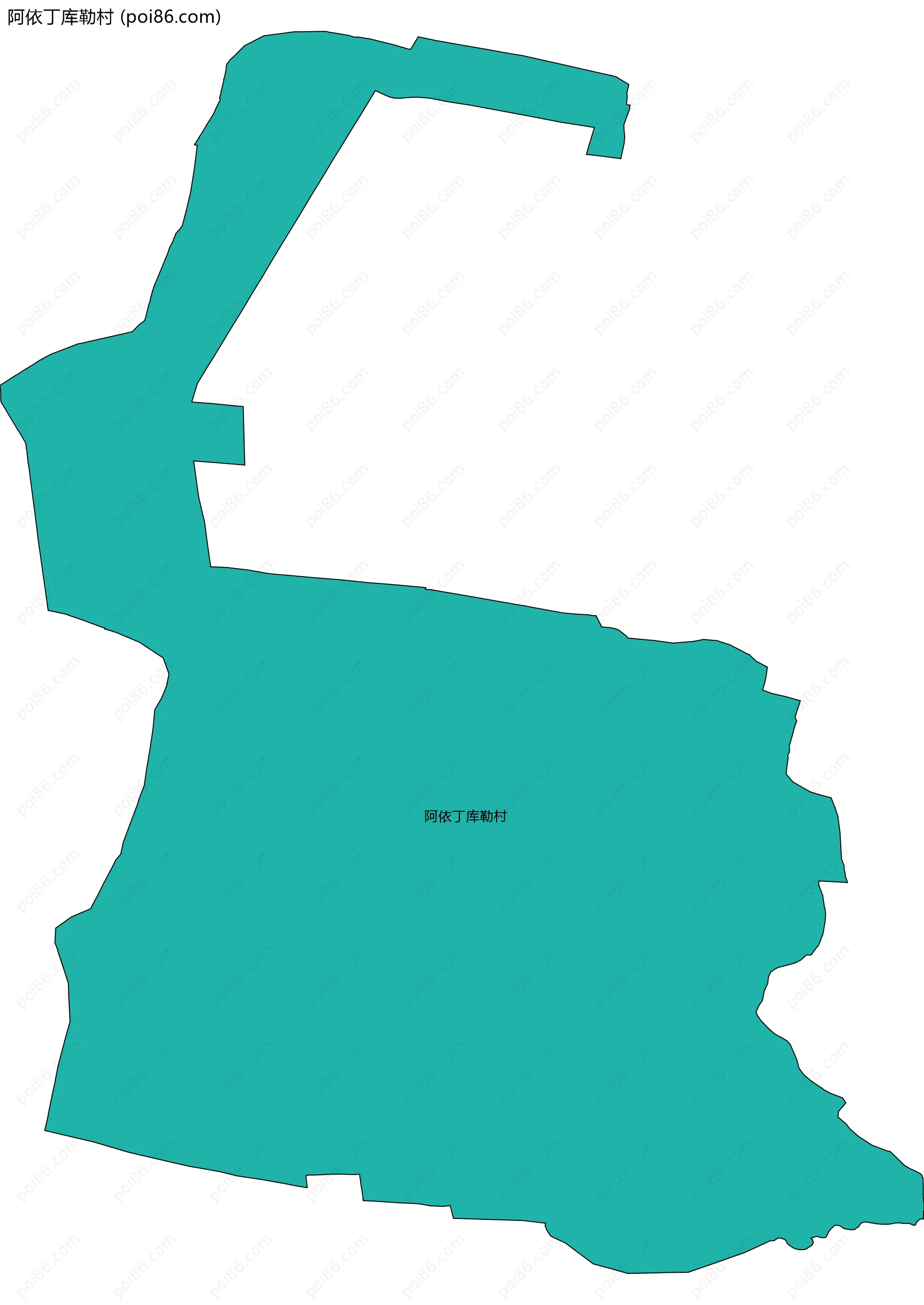 阿依丁库勒村边界地图