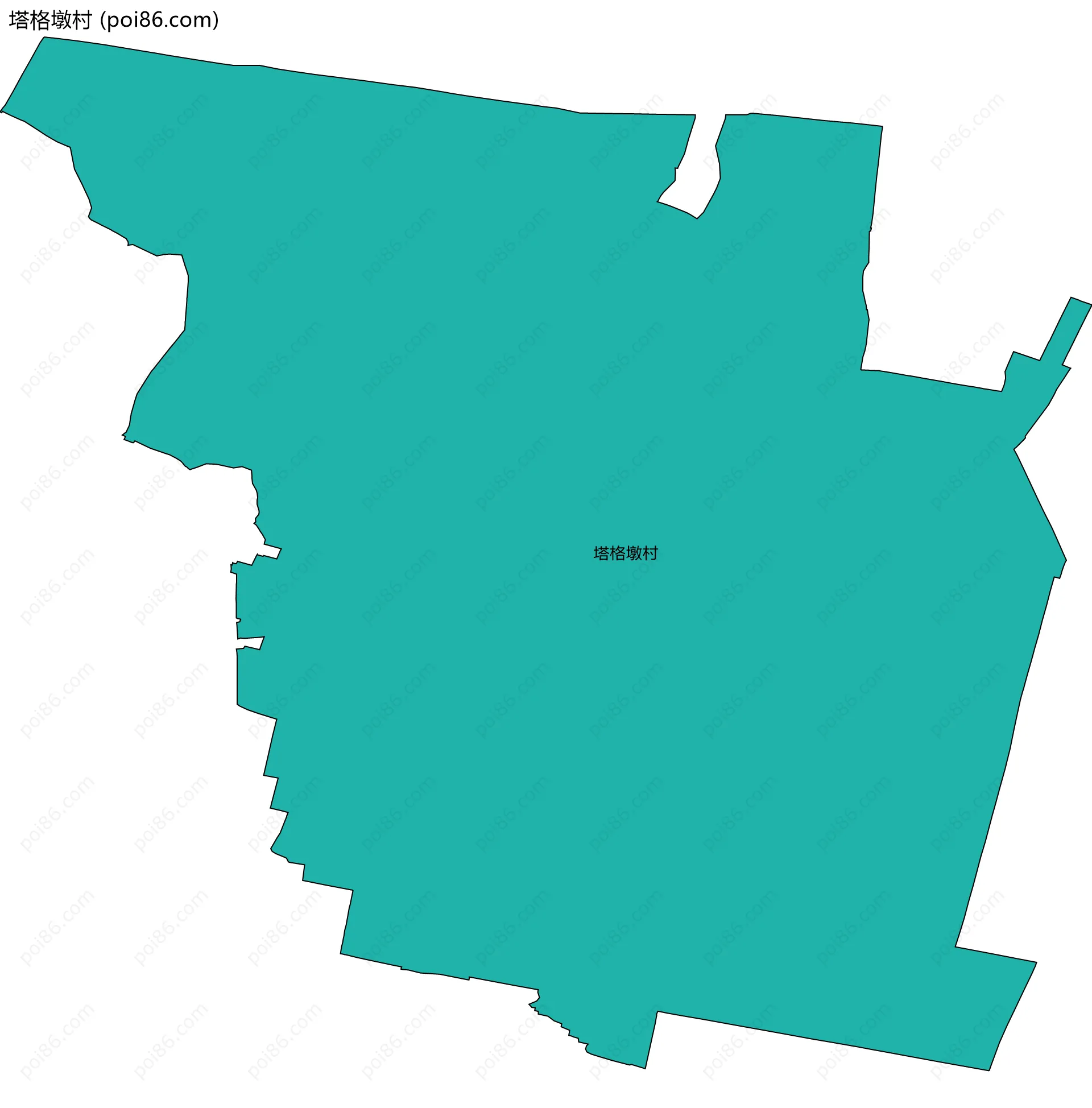 塔格墩村边界地图