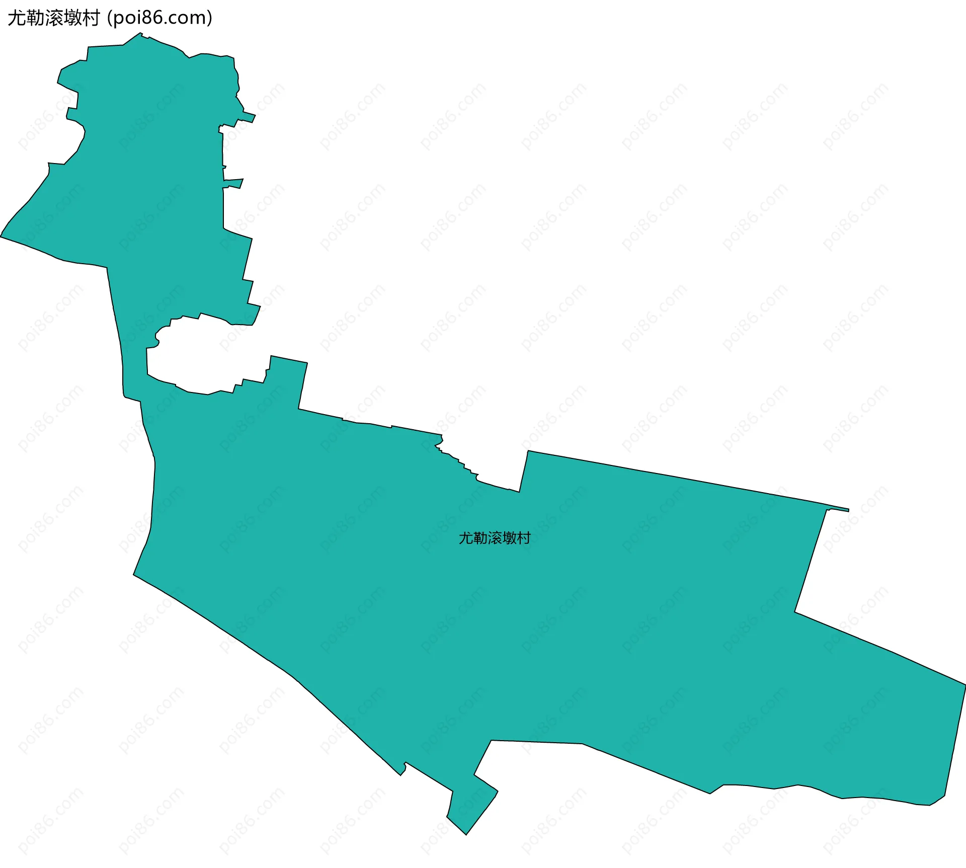 尤勒滚墩村边界地图