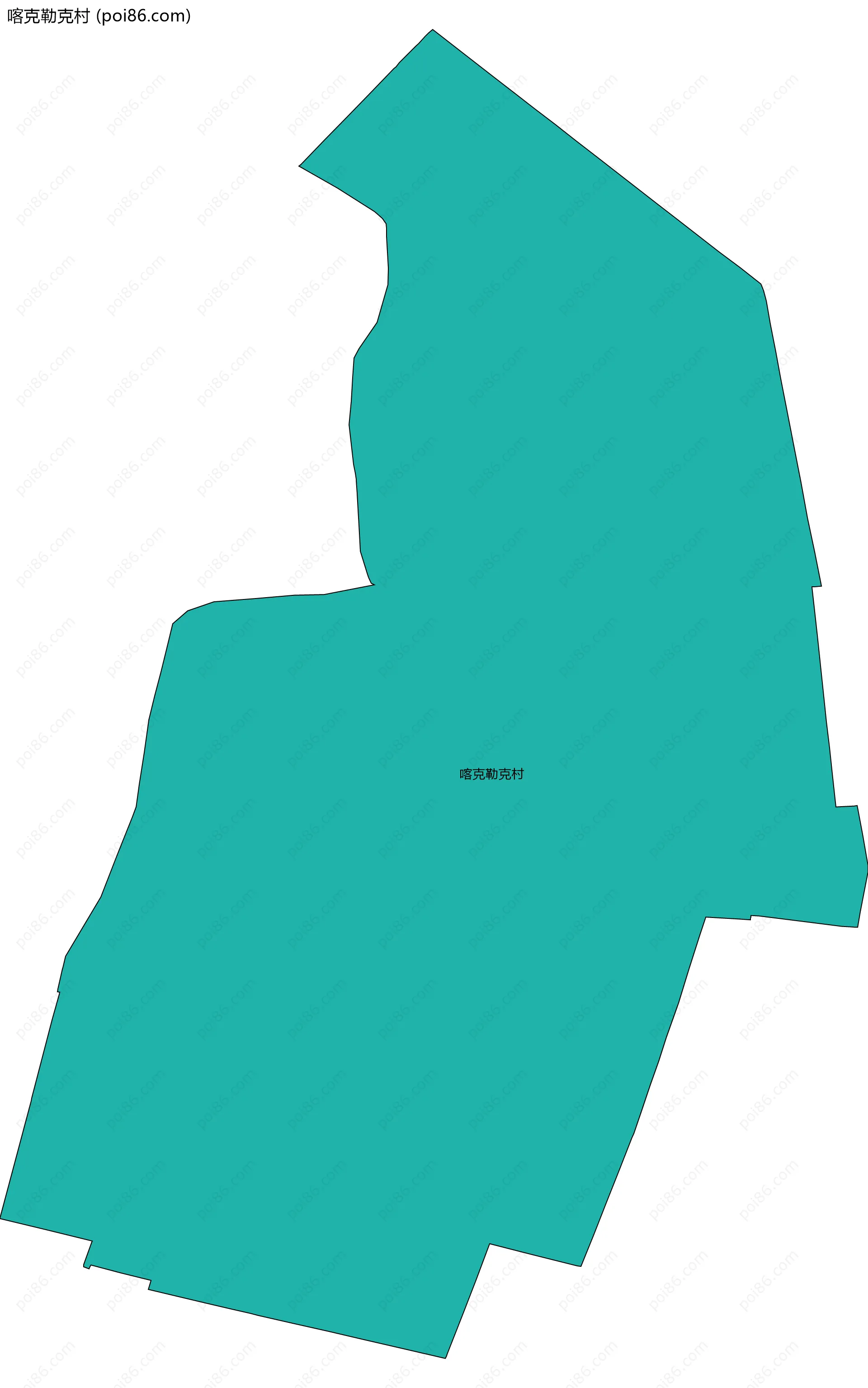 喀克勒克村边界地图