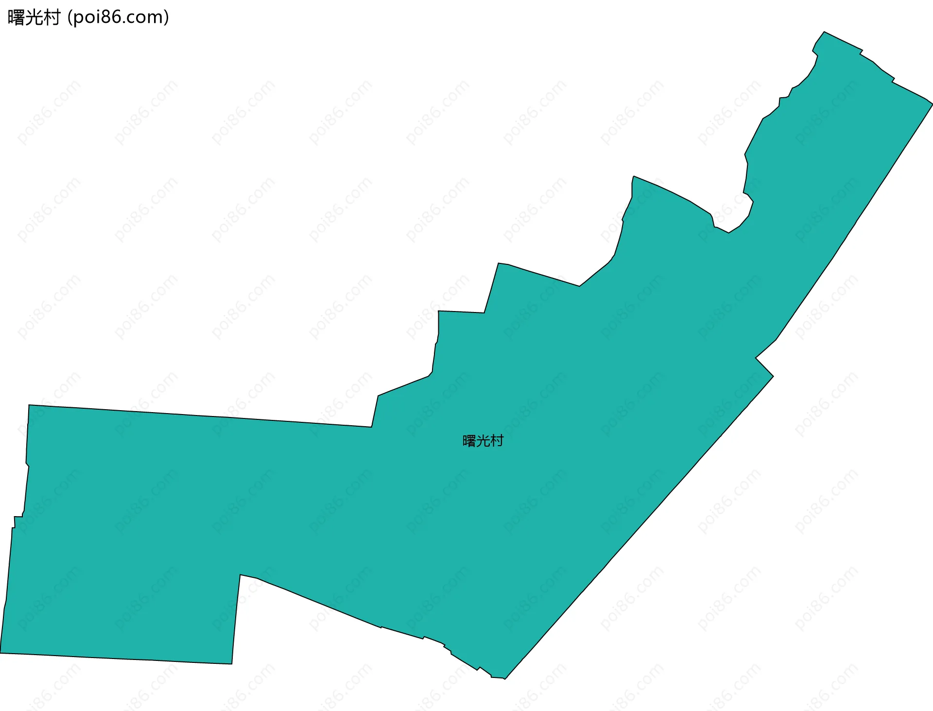 曙光村边界地图