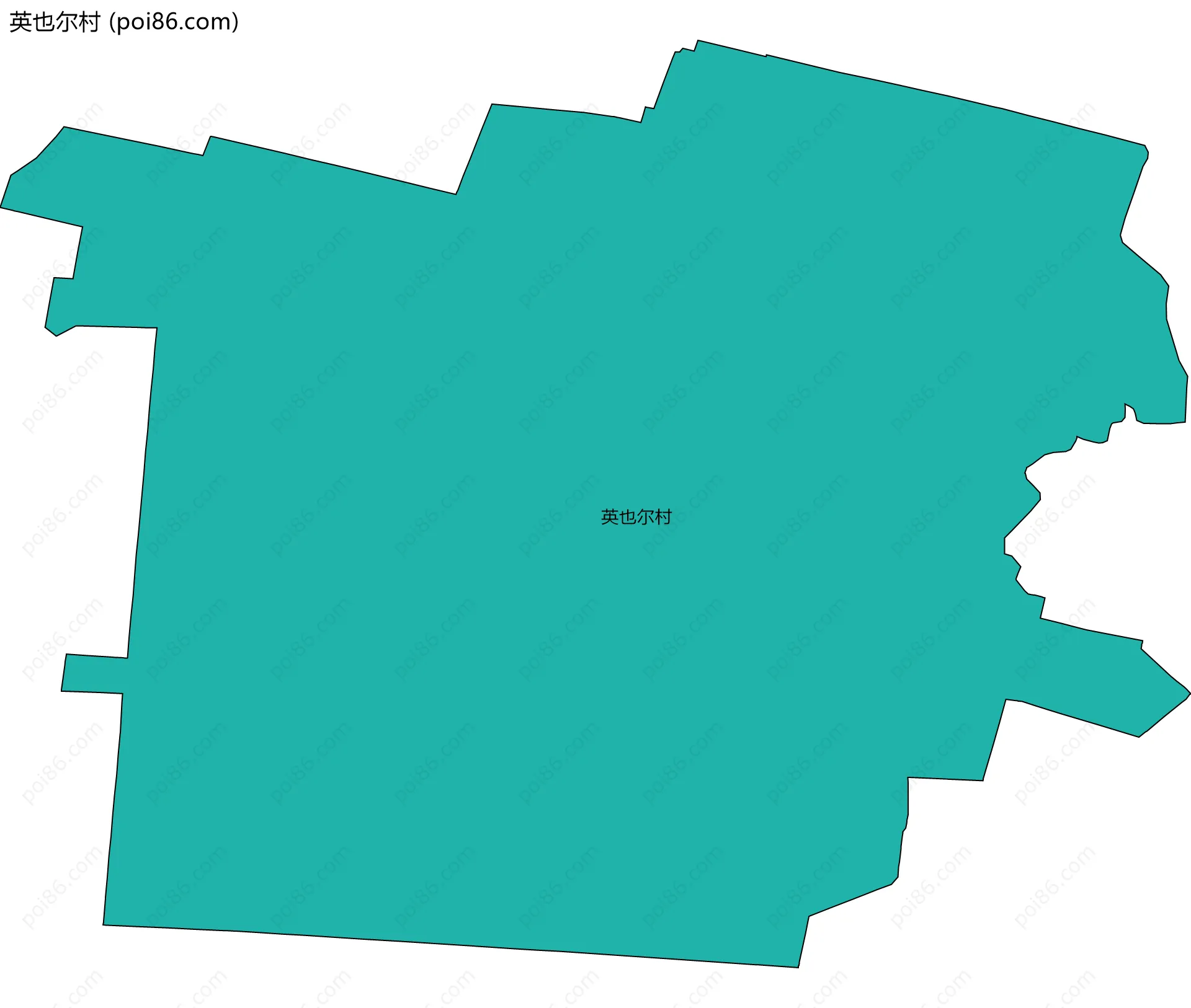 英也尔村边界地图