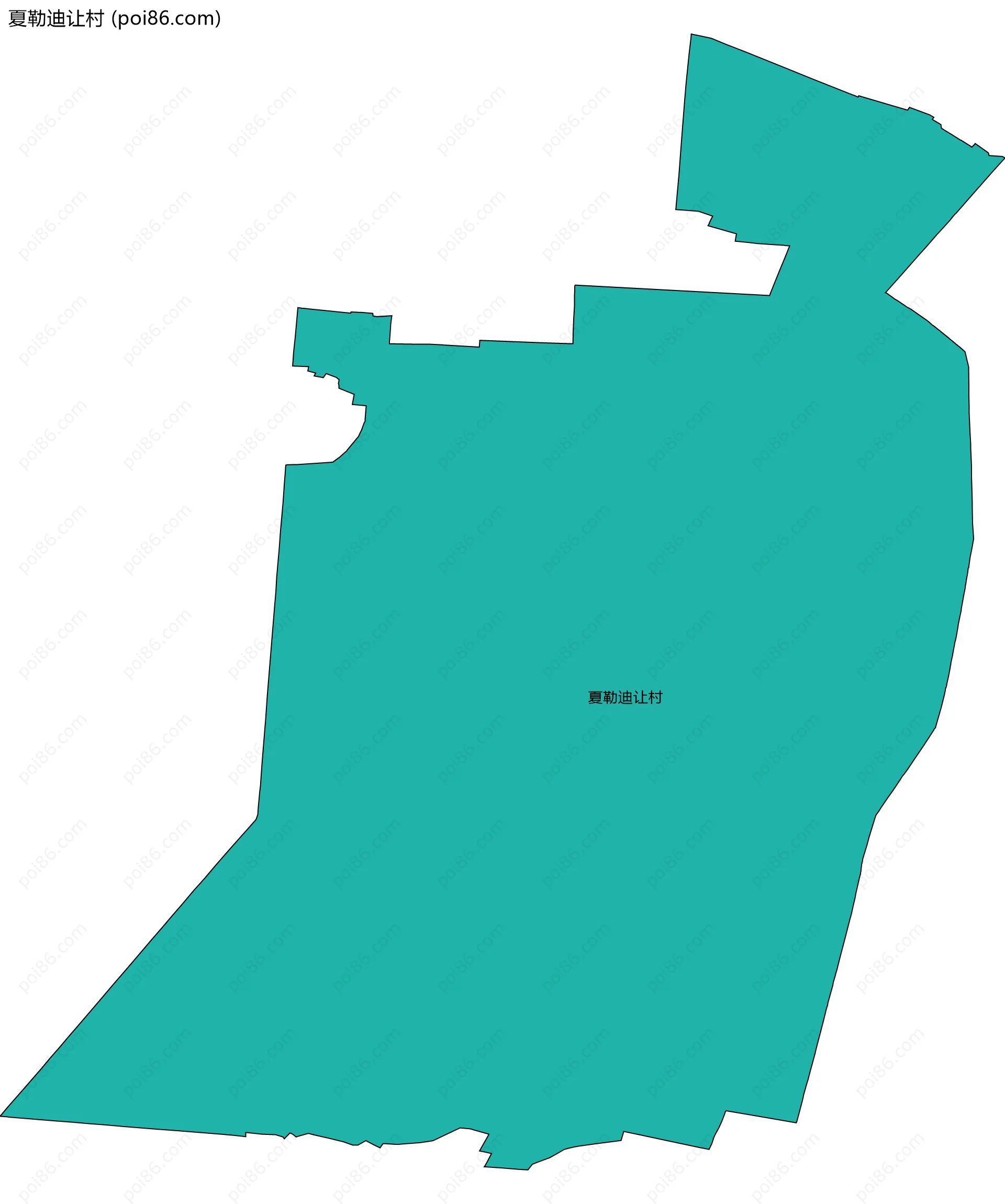 夏勒迪让村边界地图