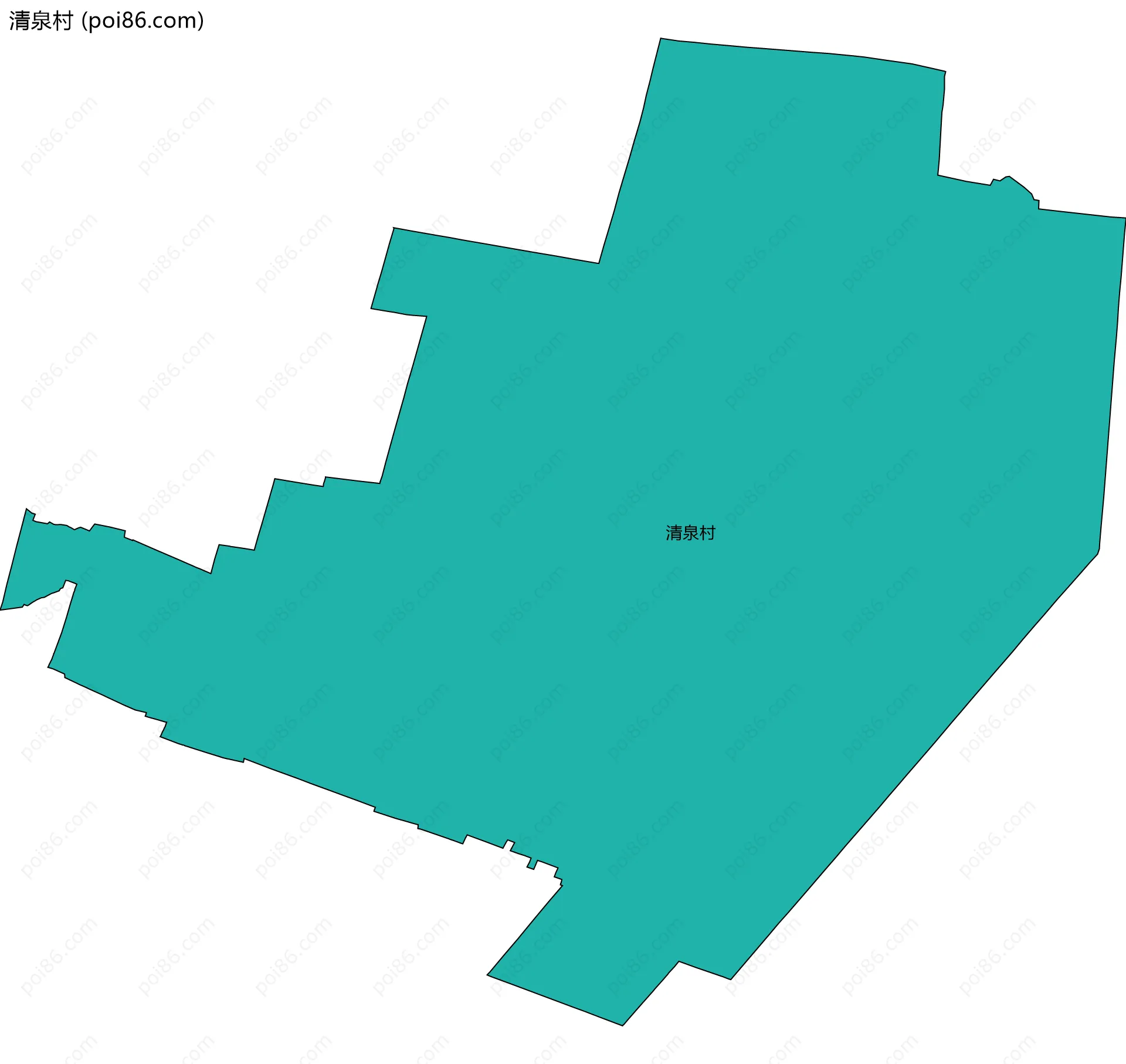 清泉村边界地图