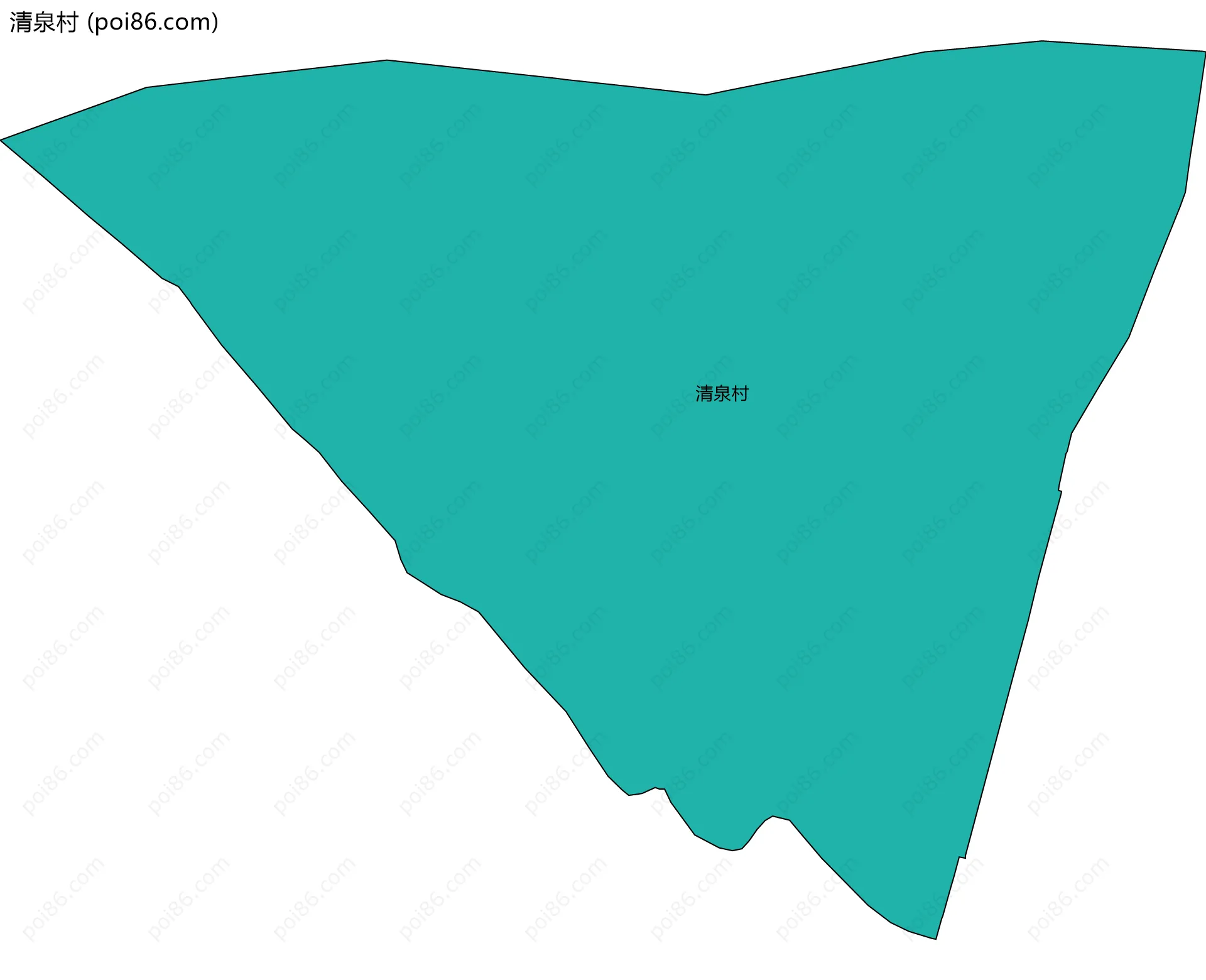 清泉村边界地图