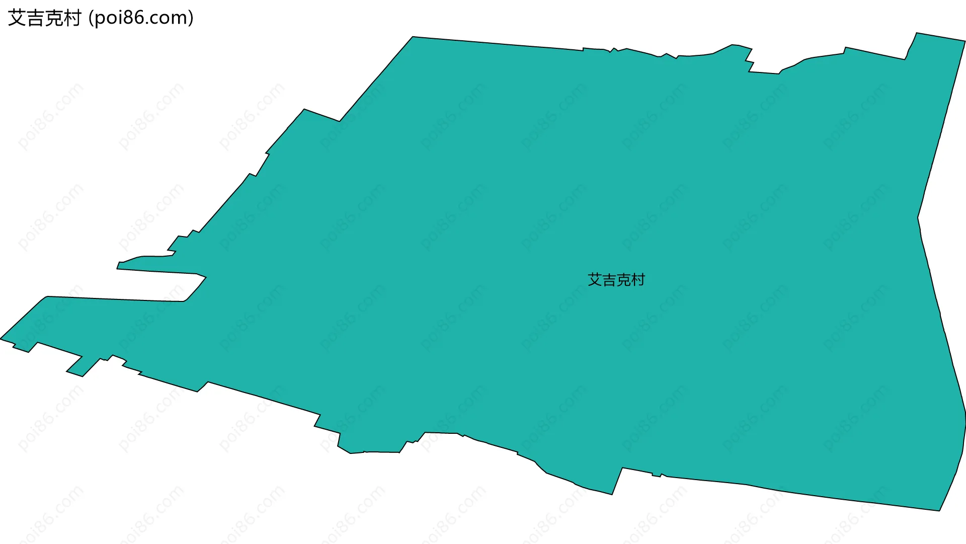 艾吉克村边界地图