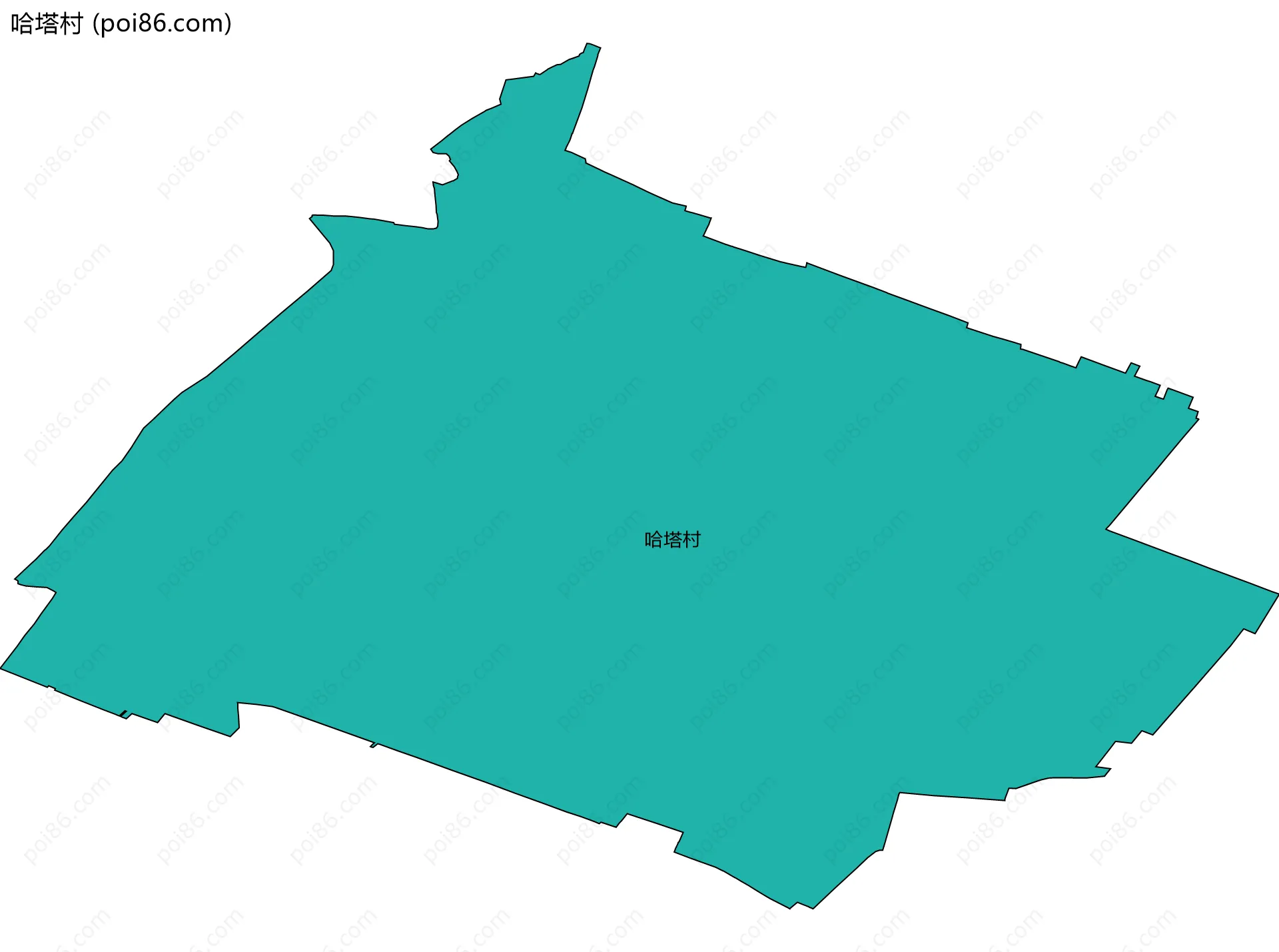 哈塔村边界地图