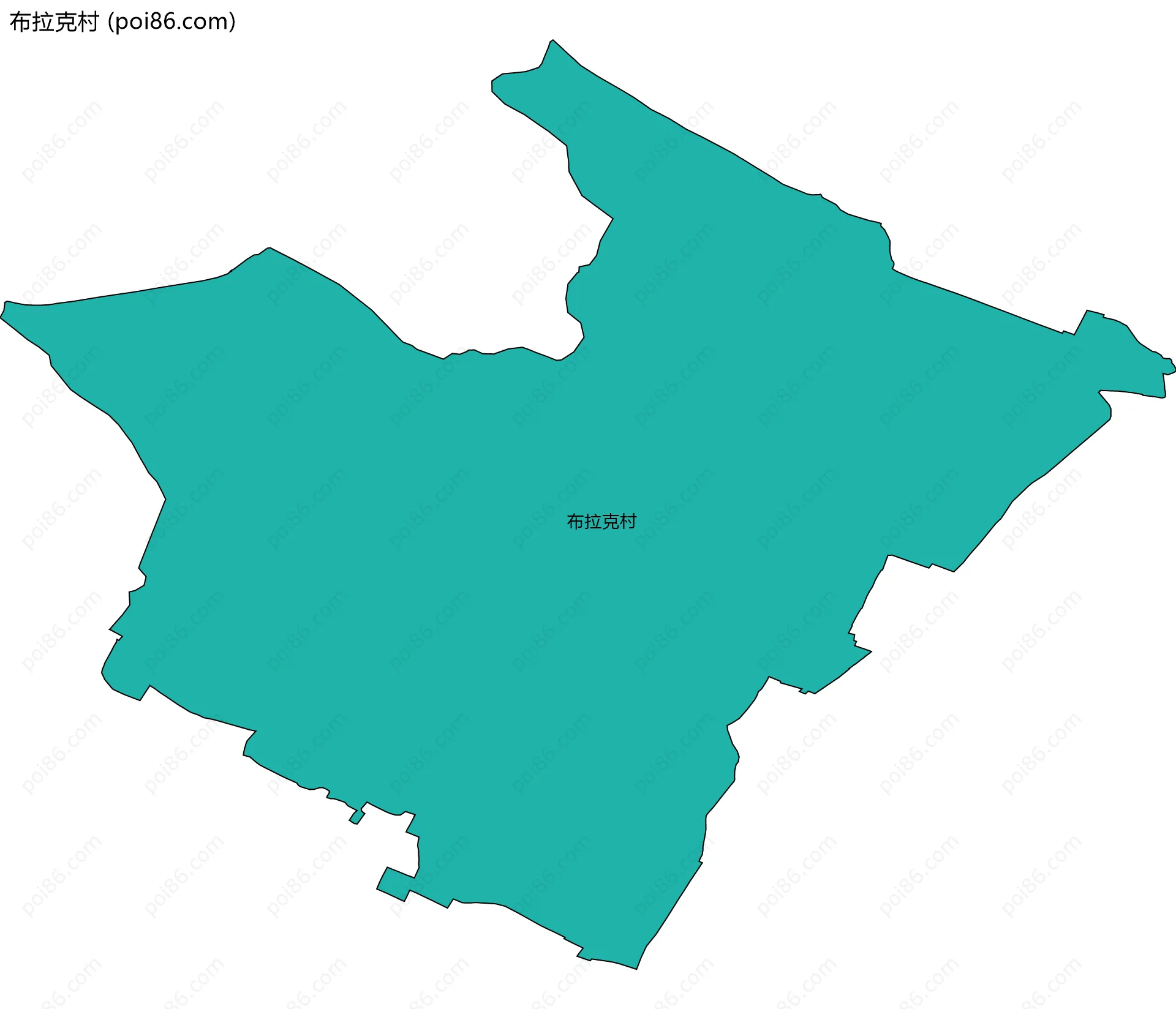 布拉克村边界地图