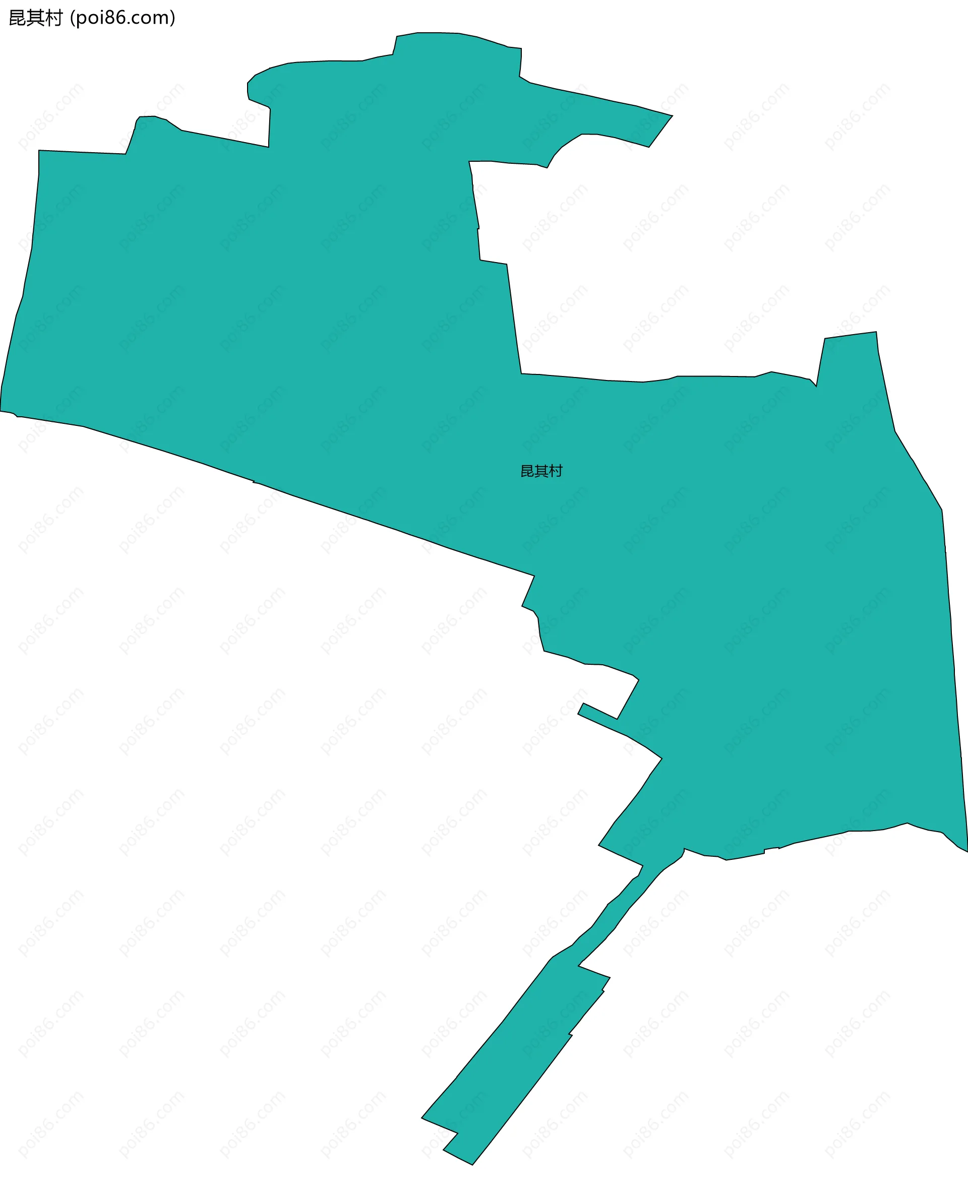 昆其村边界地图