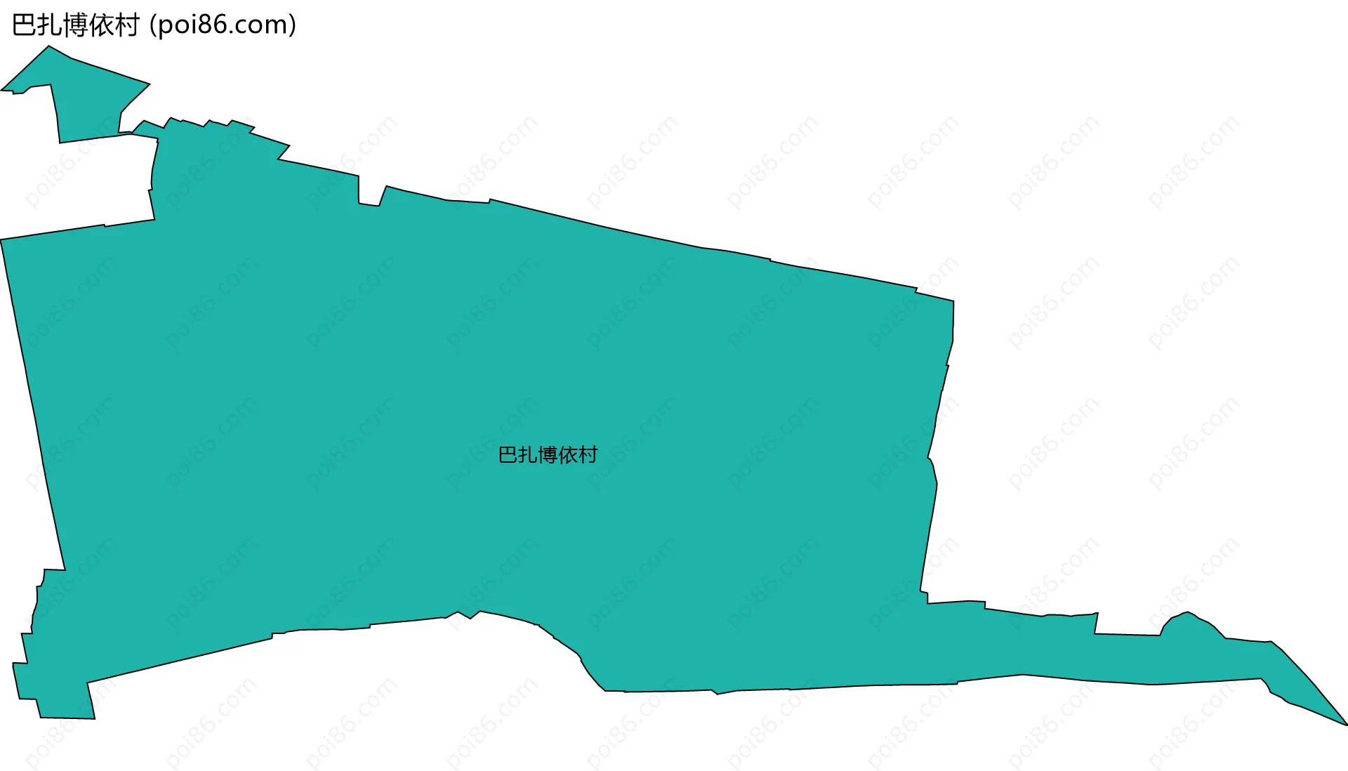 巴扎博依村边界地图