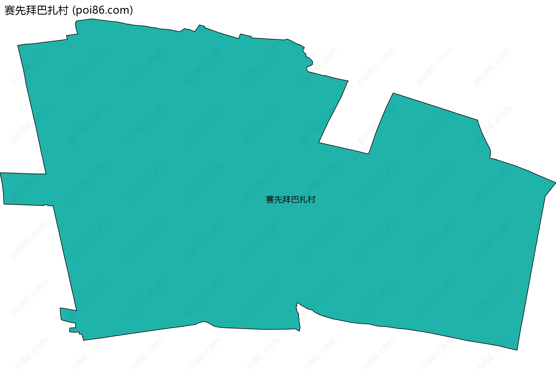 赛先拜巴扎村边界地图