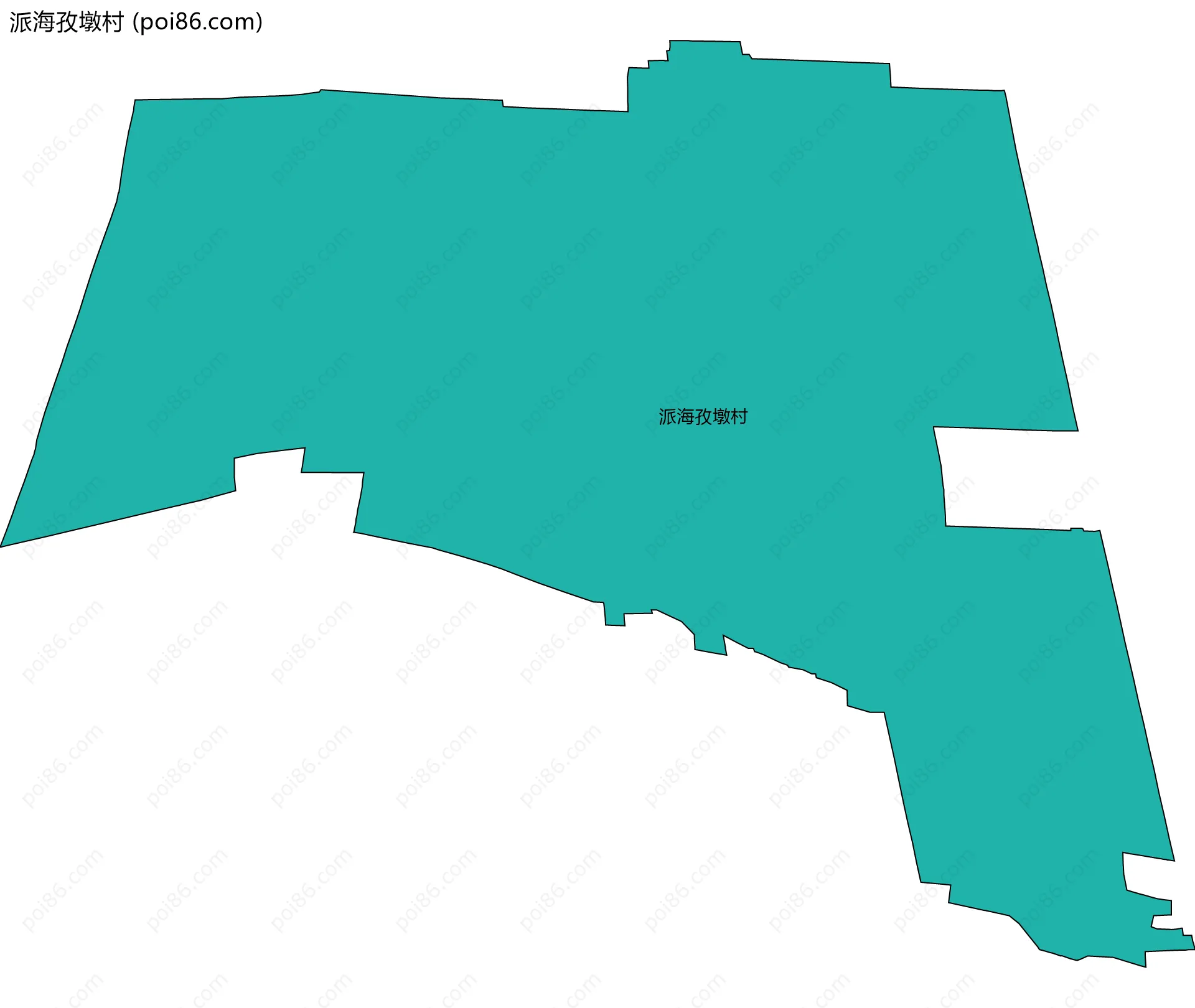 派海孜墩村边界地图